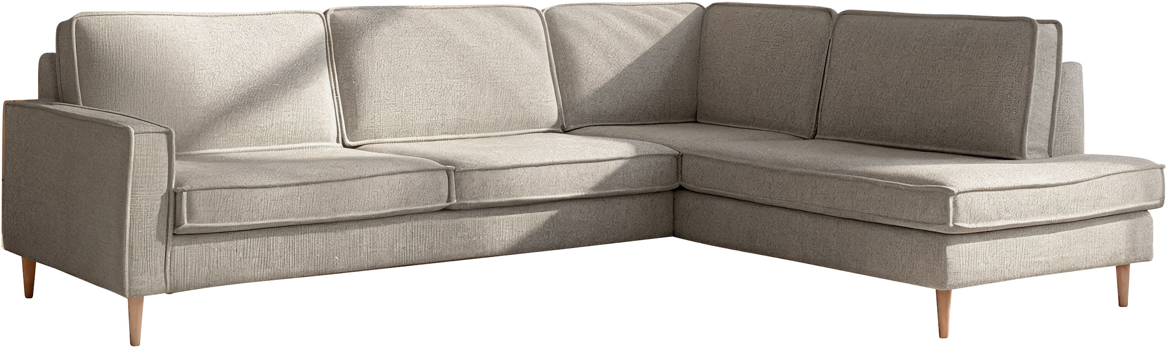 Home affaire Ecksofa "Pinto Skandi, 290 cm, Chenille, Struktur, Ottomane li günstig online kaufen