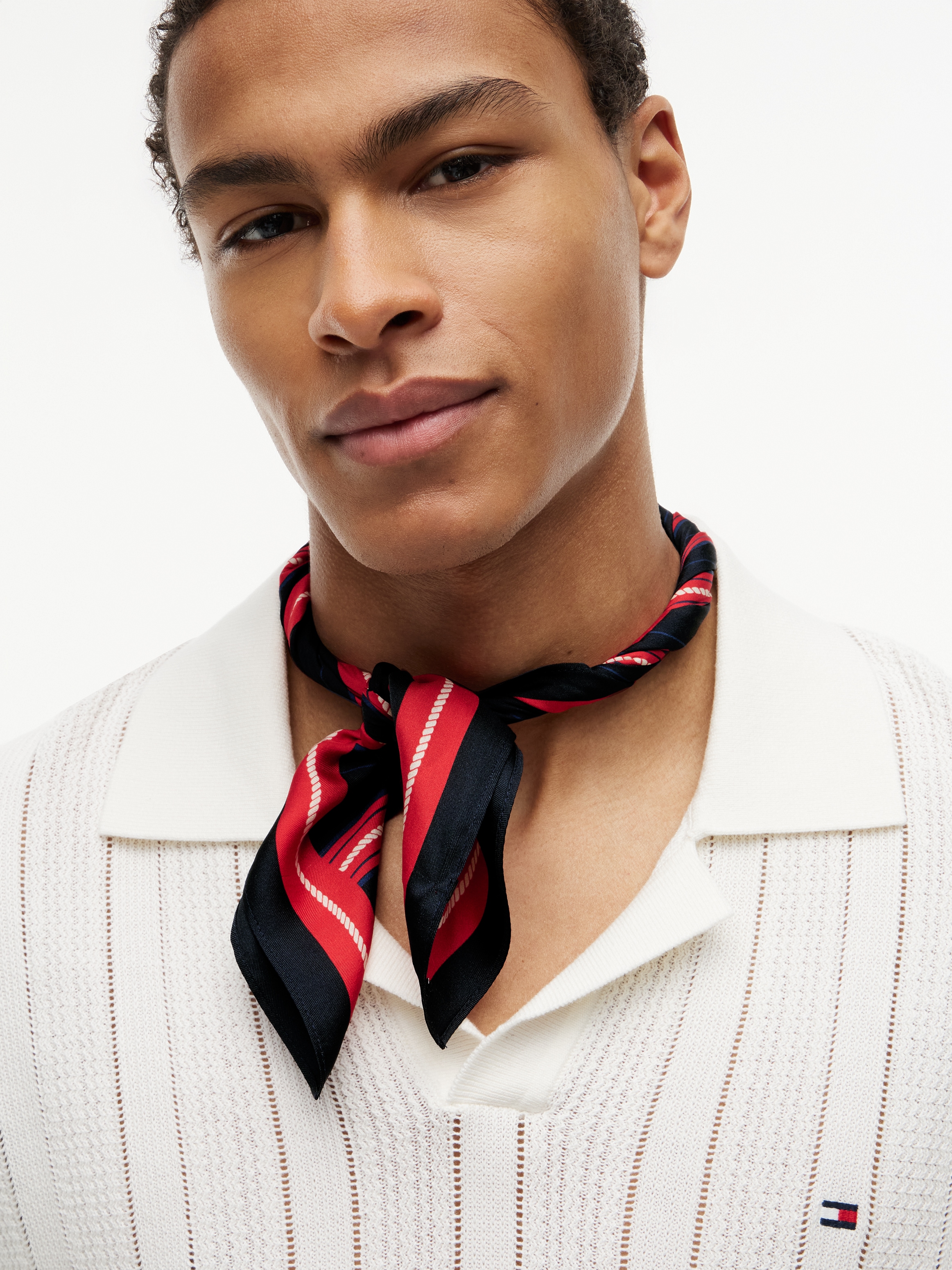 Tommy Hilfiger Halstuch »TH NAUTICAL SILK SCARF«