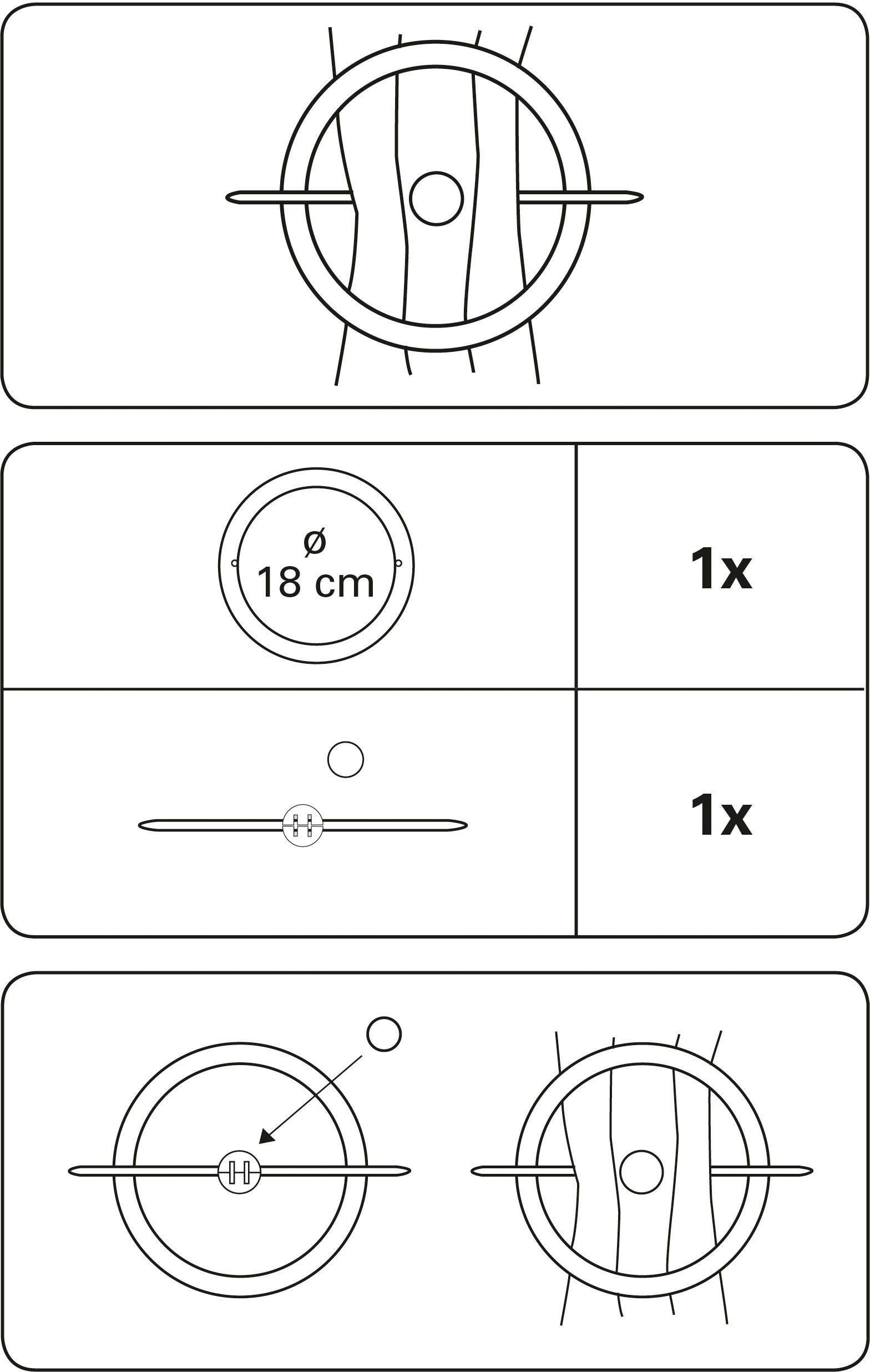 GARDINIA Dekoklammer »Dekoring mit Stab und Magnet«, (1 St.), zum Drapieren