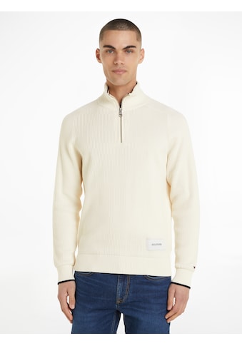 TOMMY HILFIGER Megztinis »TIPPED RIB STRUCTURE ZIP MO...