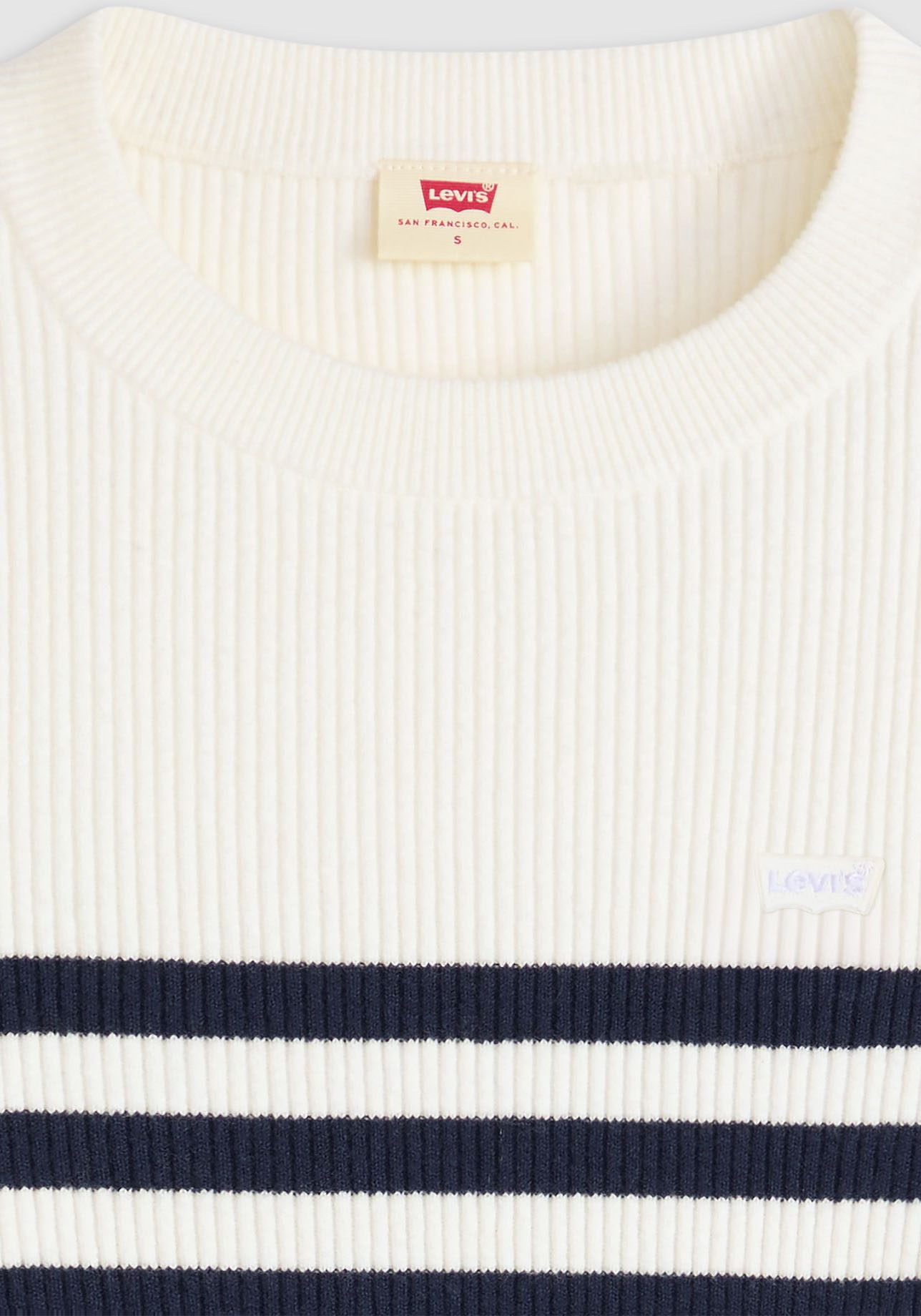 Levis Rundhalspullover "RIB CREW SWEATER", Geripptes Strickmuster günstig online kaufen