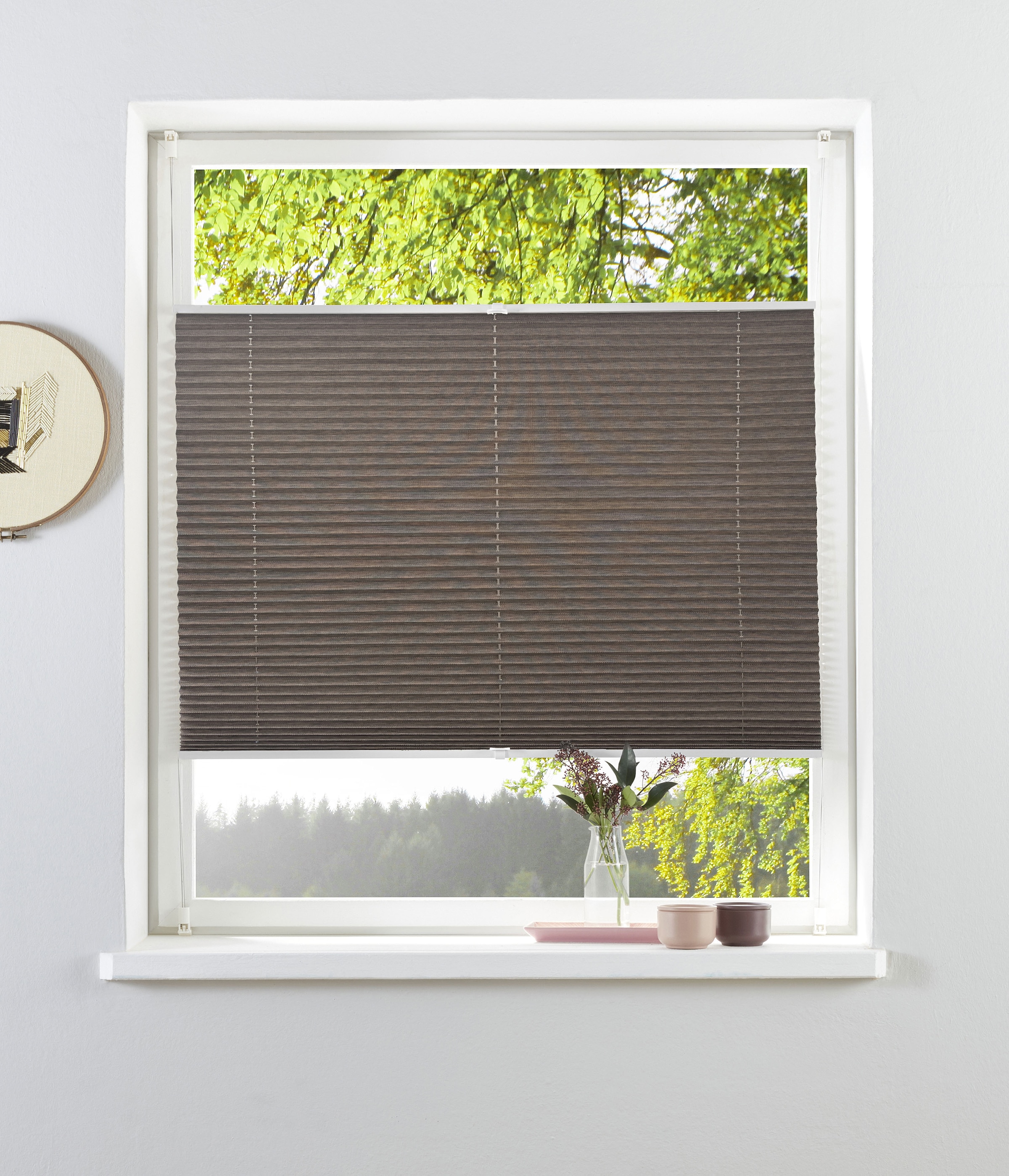 OTTO home Plissee "RILLEY" Lichtschutz ohne Bohren freihängend Plissee in eleganter Gewebestruktur, für Fenster & Tür, NEUHEIT