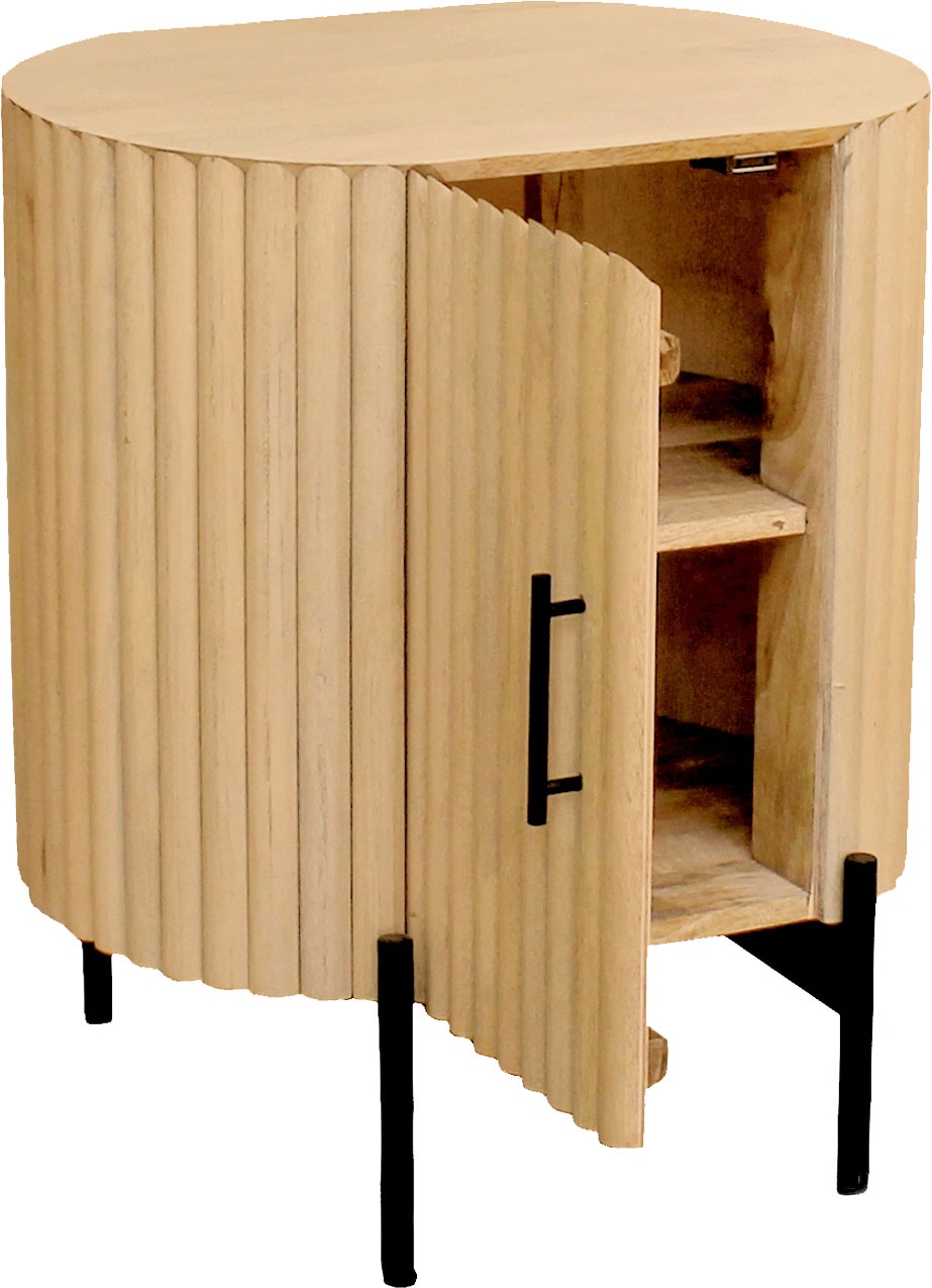 SIT Nachtkommode, (1 St.), Lamellen-Design im Retro Stil