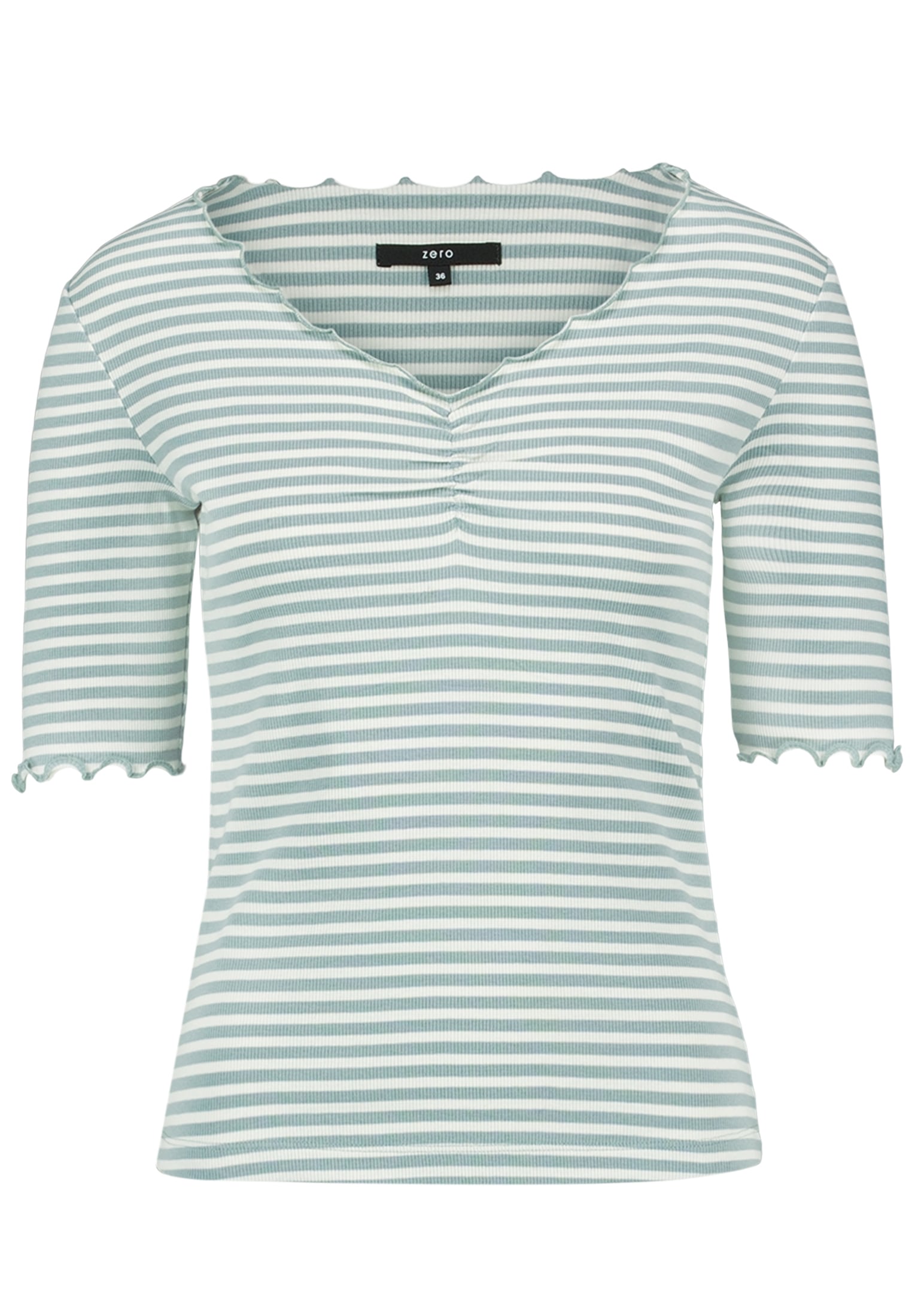 Zero Kurzarmshirt »Damen mit Raffung« 1 Raffung