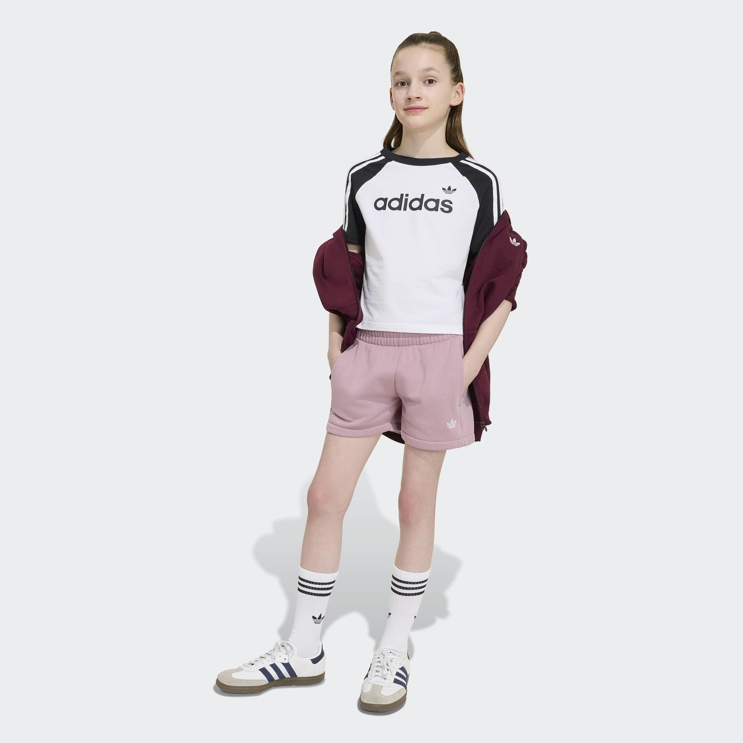 adidas Originals Shorts »LOOSE HW«  sportlicher Stil, für Kinder, normal-weite Bermudas-Passform
