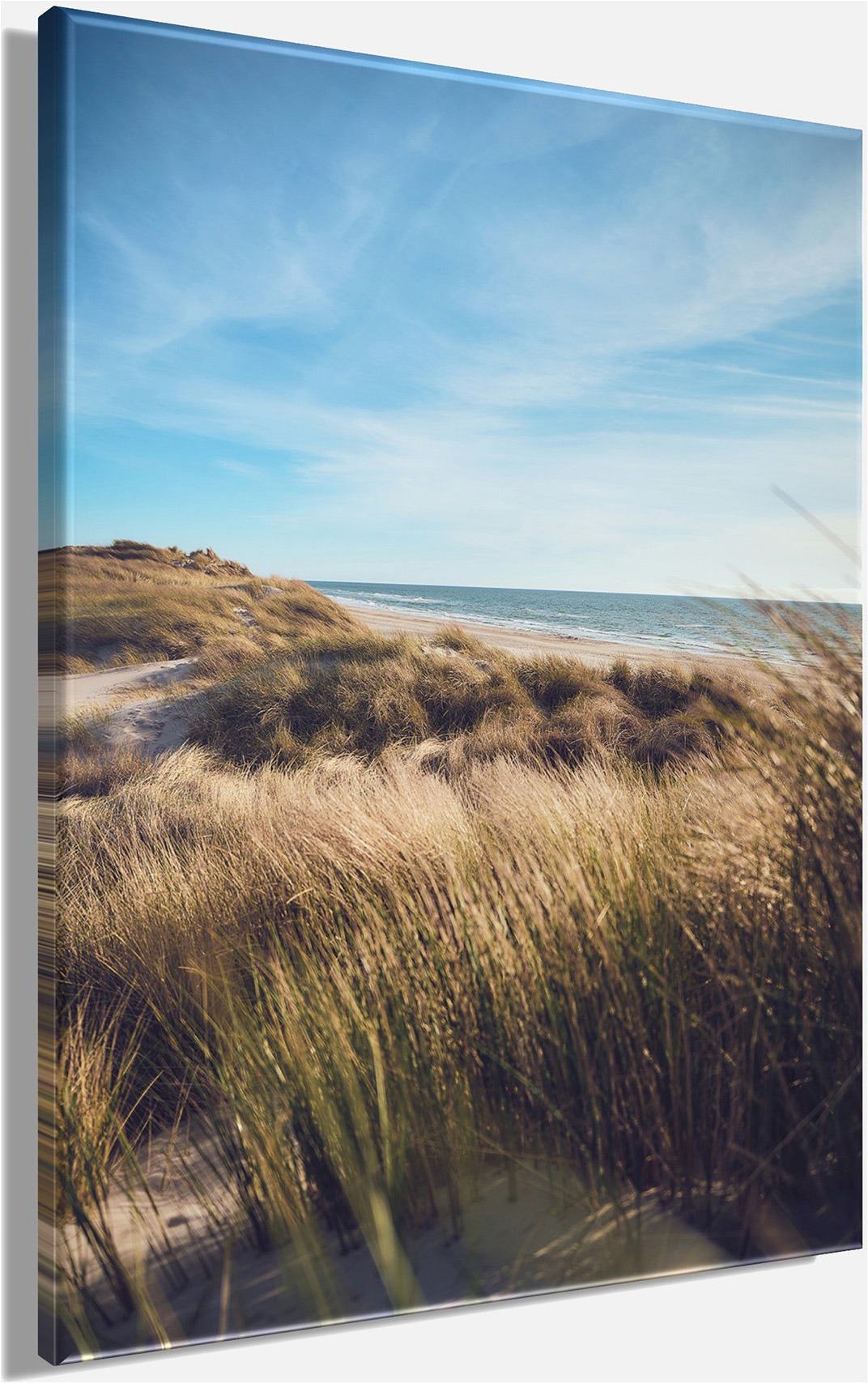 Bönninghoff Leinwandbild »Wandbild DÜNEN UND MEER 46x61 cm – Leinwandbild Keilrahmen Deko modern« Düne | Strand 1 Stk. tlg. auf Keilrahmen gespannt