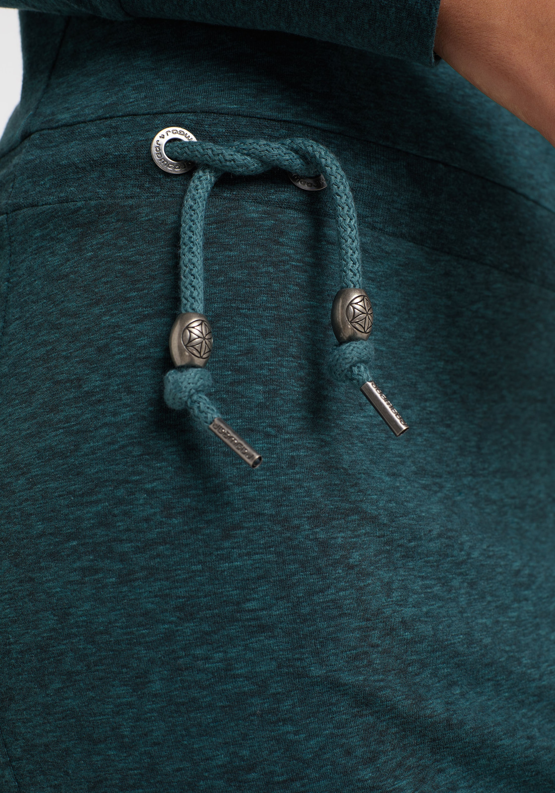 Ragwear Jerseykleid »ALEXA« mit Kordelzug und kontrastigen Zierperlen-Besatz