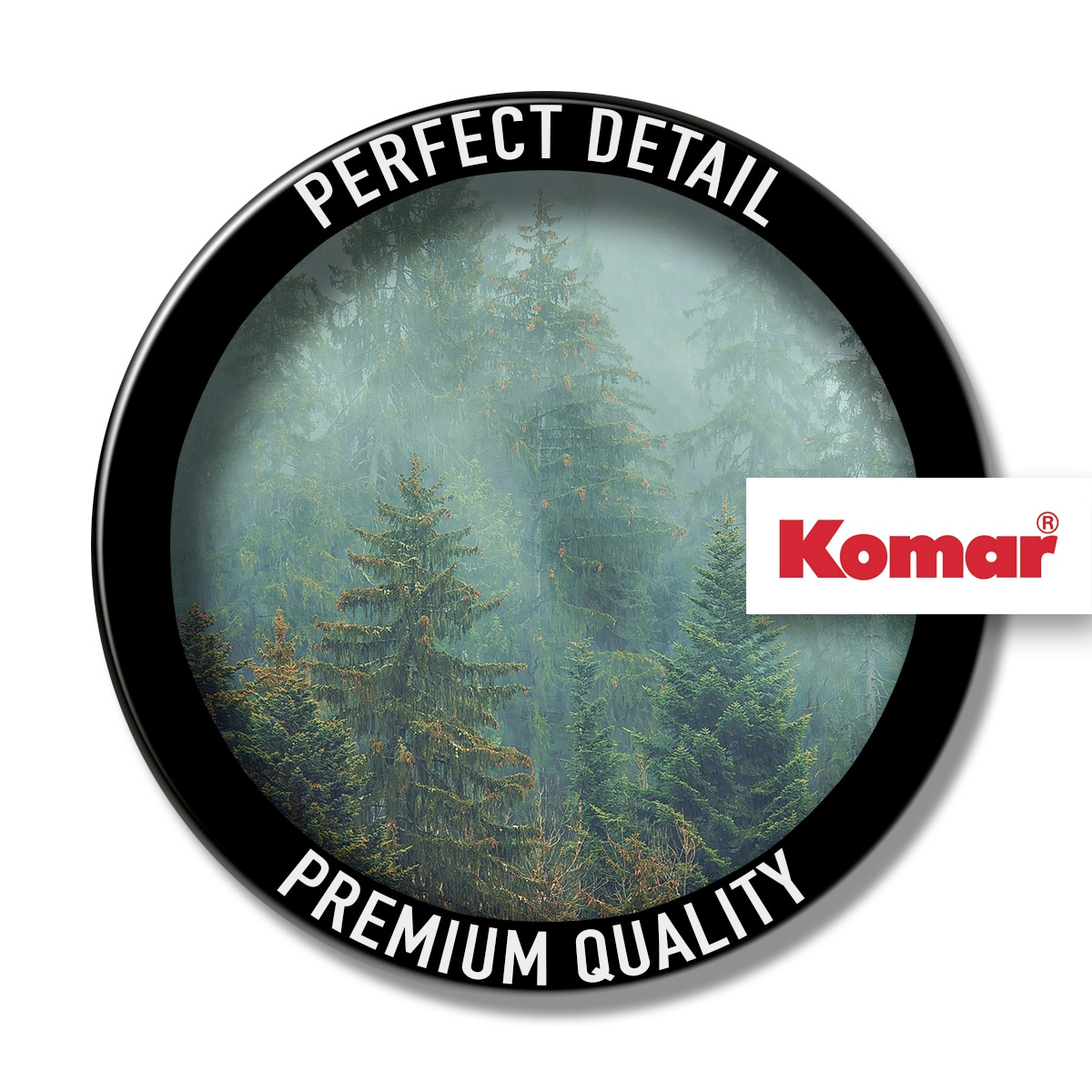 Komar Fototapete »Vlies Fototapete - Foggy Firs - Größe 400 x 250 cm« Motiv | bedruckt glatt