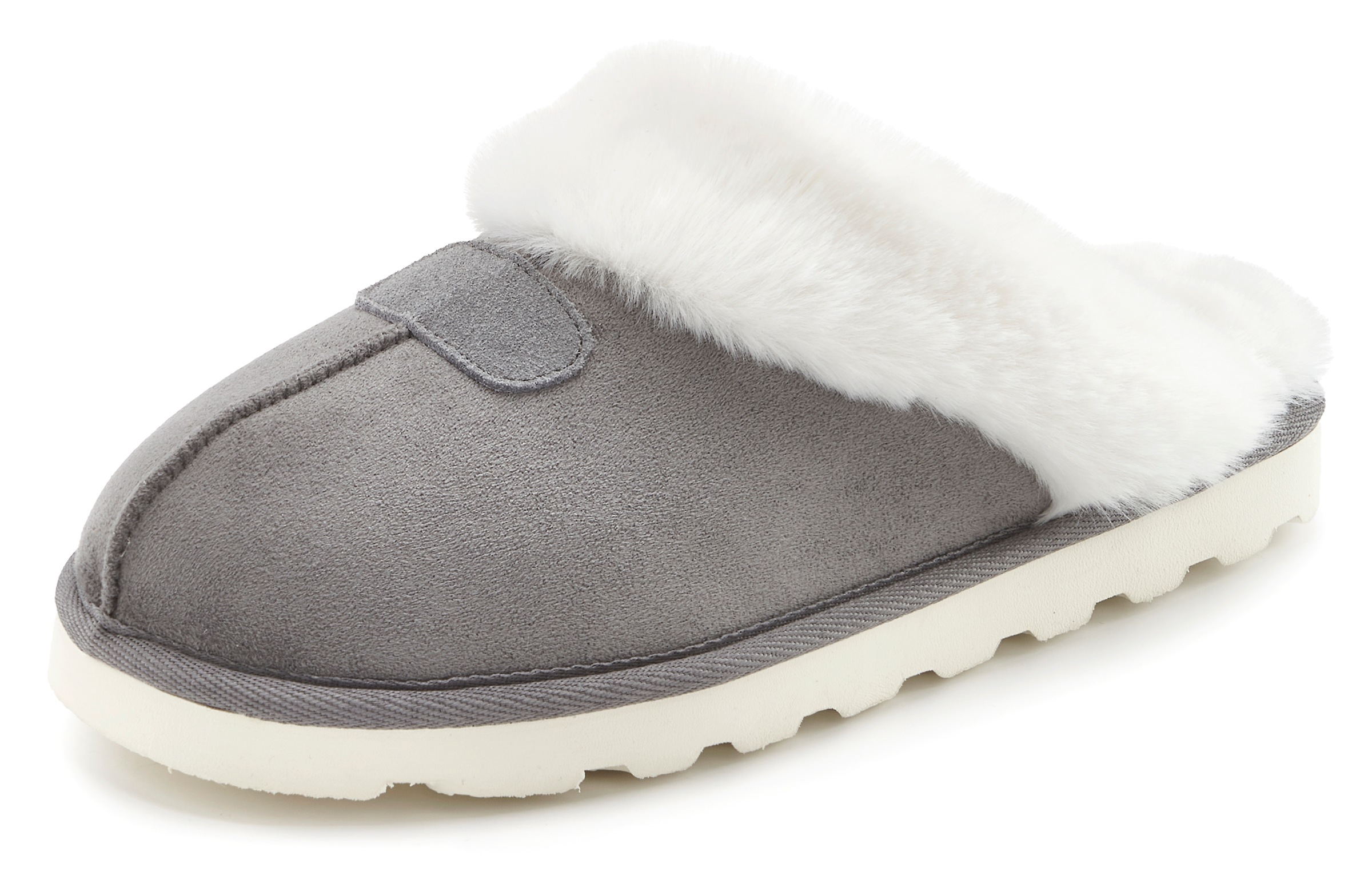 Vivance Dreams Pantolette "Plüsch Hausschuh, Pantoffeln, Clogs, Schlappen, günstig online kaufen