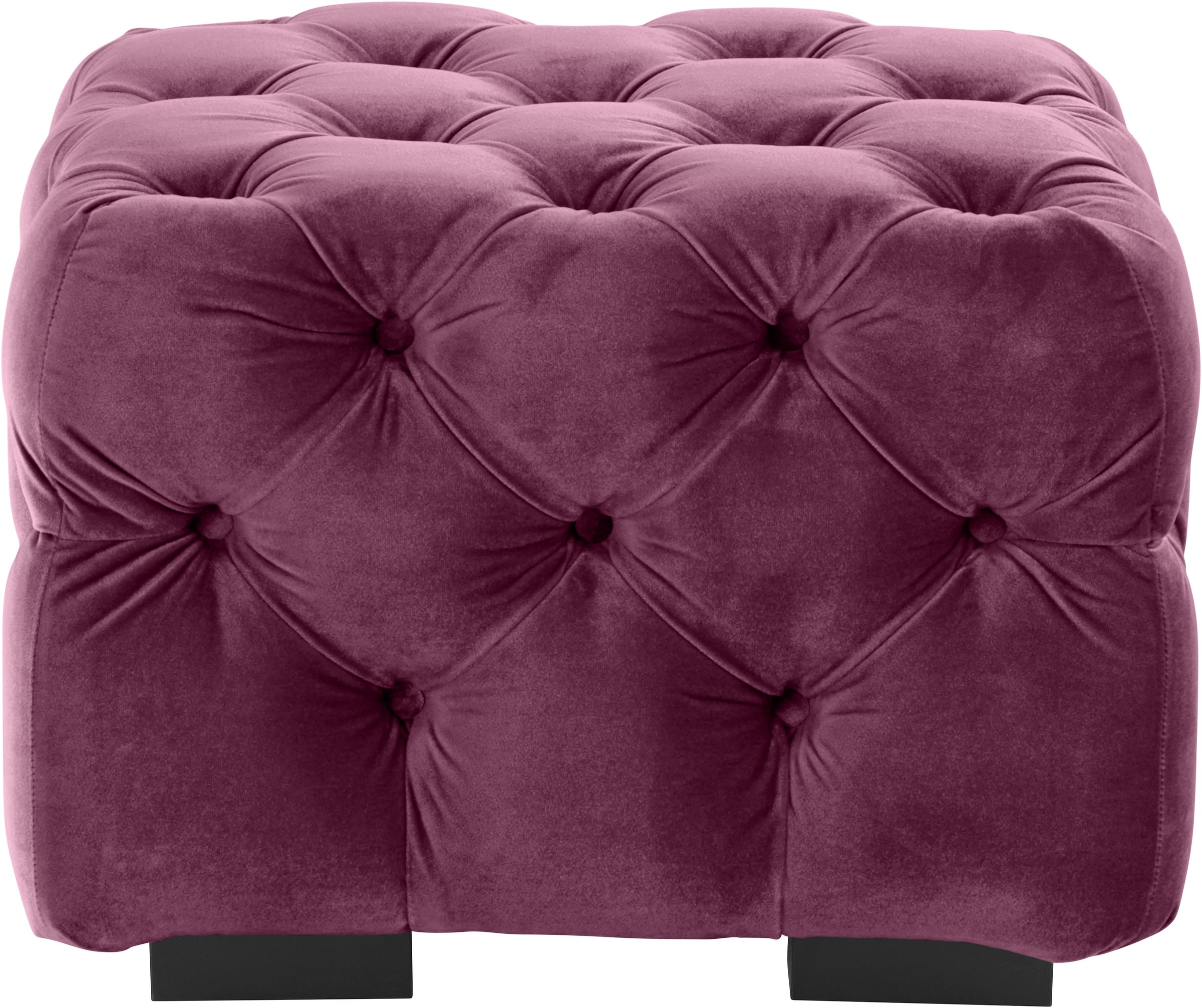 Guido Maria Kretschmer Home&Living Polsterhocker »Kalina«, mit klassischer Chesterfield-Knopfheftung, passend zur Serie "Kalina"