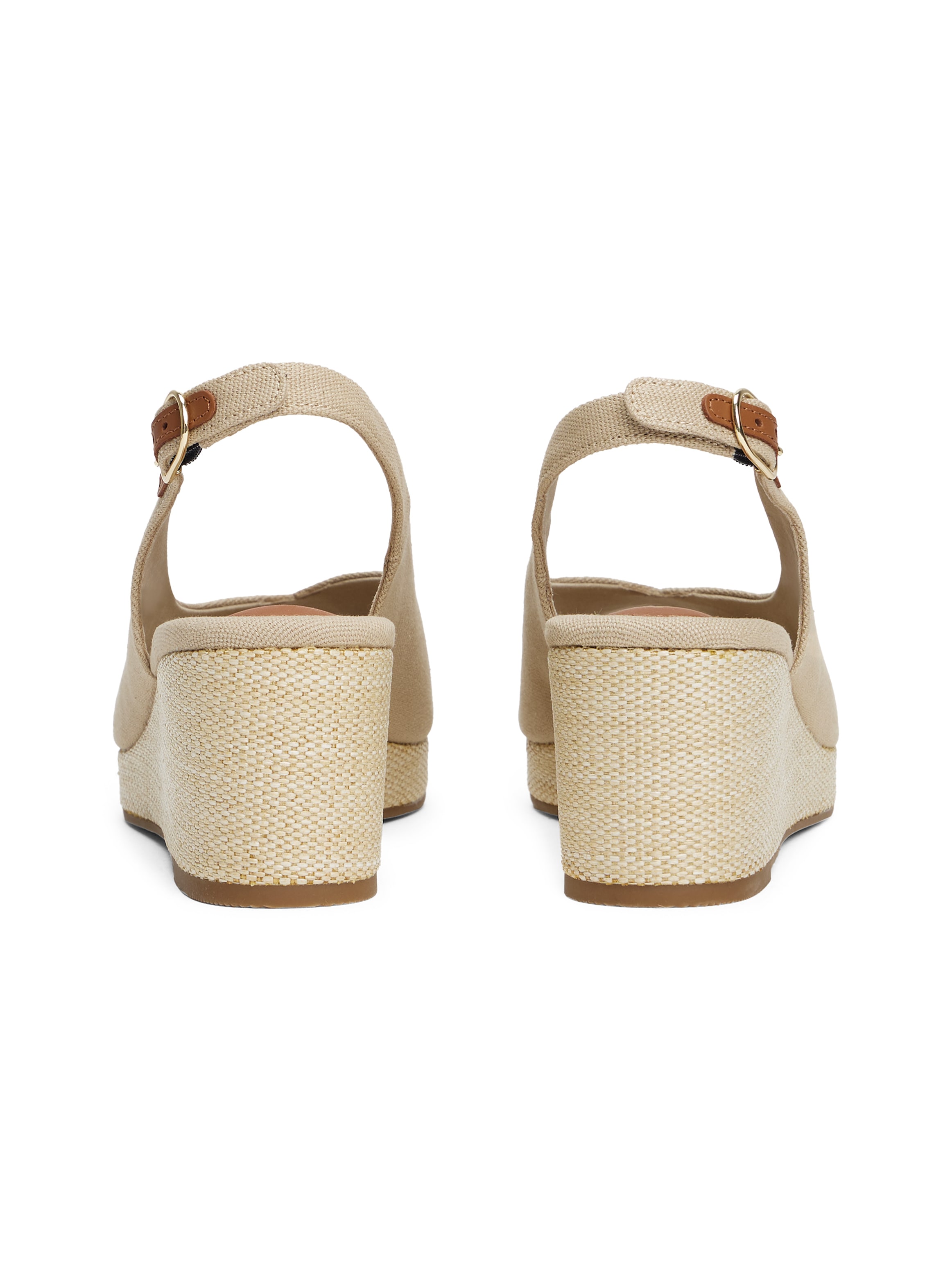 Tommy Hilfiger Keilsandalette »FLAG MID WEDGE ESPAD SLINGBACK«, Plateau, Sommerschuh, Riemchensandale mit verstellbarer Schnalle