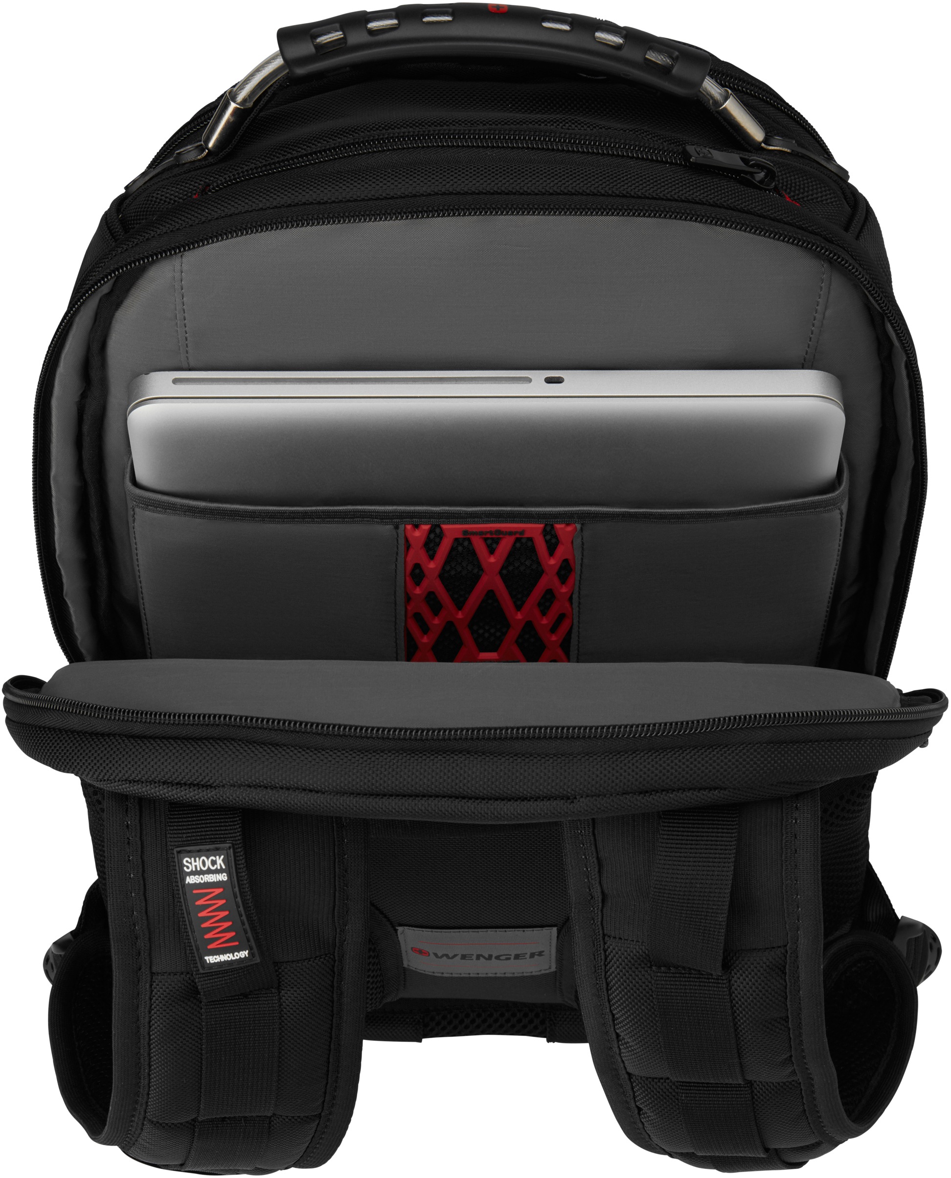 Wenger Laptoprucksack »Ibex Deluxe, schwarz«, für Laptops bis 16 Zoll; inkl. USB-Schleuse