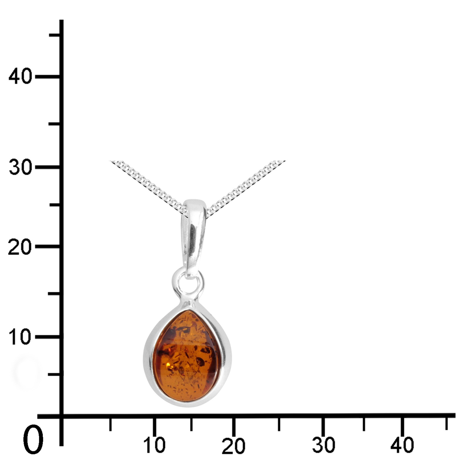 Kette mit Anhänger OSTSEE-SCHMUCK "- Enela - Silber 925/000 - Bernstein" Gr. 50, silber (silber 925, silberfarben, weiß), Schmuck_Sets, Damen, 50, Silber 925 (Sterlingsilber) 5