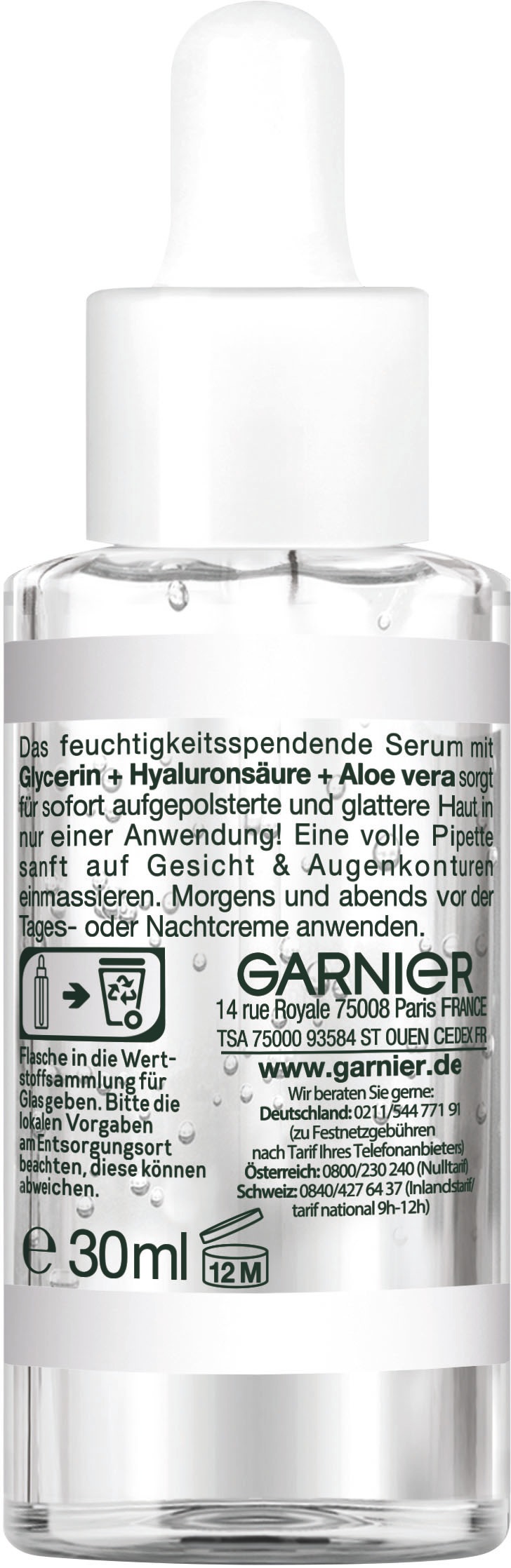 GARNIER Gesichtsserum »SkinActive Hyaluron Aloe Serum«, mit hoher Wirksamkeit