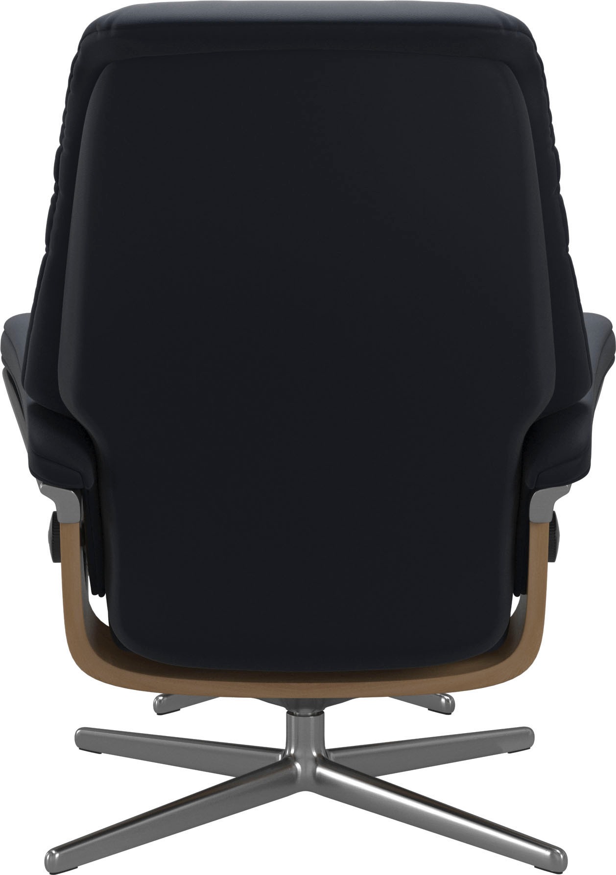 Thumbnail - Stressless Relaxsessel "Sunrise" Set, Relaxsessel mit Hocker, mit Hocker, mit Cross Base, Größe S, M & L, Holzakzent Eic...