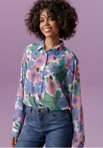 Aniston CASUAL Hemdbluse, mit extravagantem Blütendruck kaufen