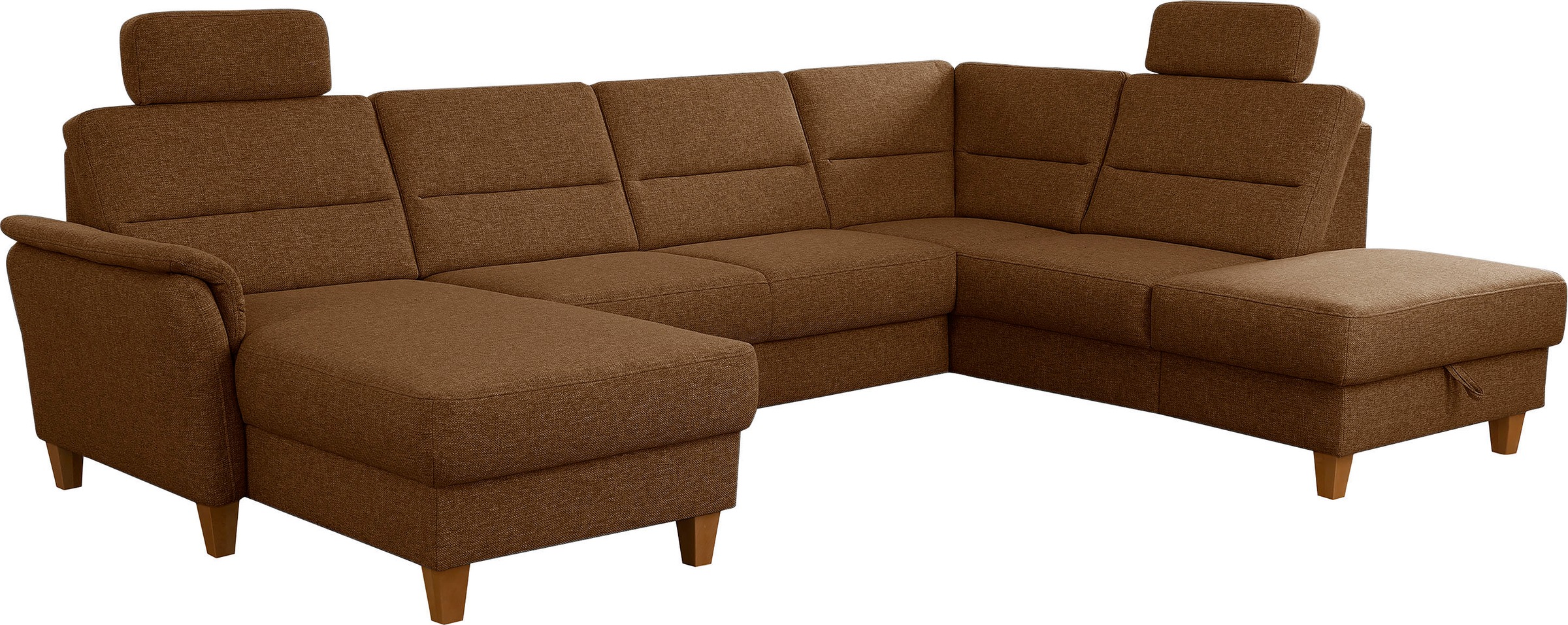 Home Affaire Palmera Wohnlandschaft U-Form Messing 308cm 2
