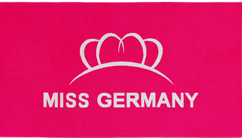 Miss Germany Strandtuch "Miss Germany", (1 St., Strandtuch 100 x 180 cm), Velours, mit großem Logo-Motiv