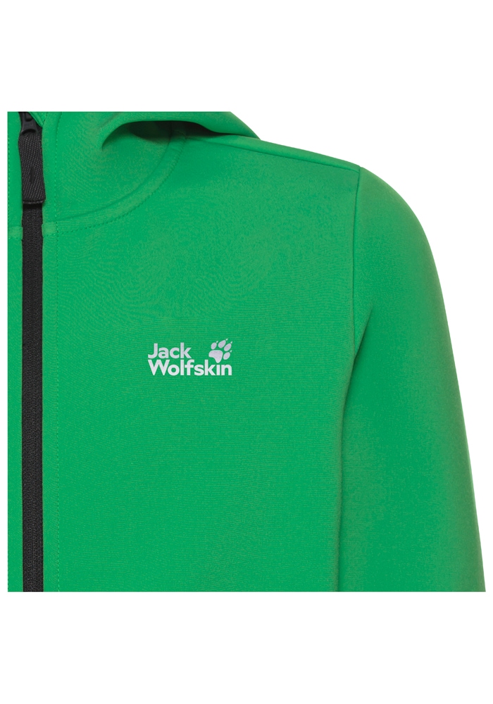 Jack Wolfskin Softshelljacke »FOURWINDS JACKET KIDS«, mit Kapuze, Winddicht, atmungsaktiv, Übergangsjacke