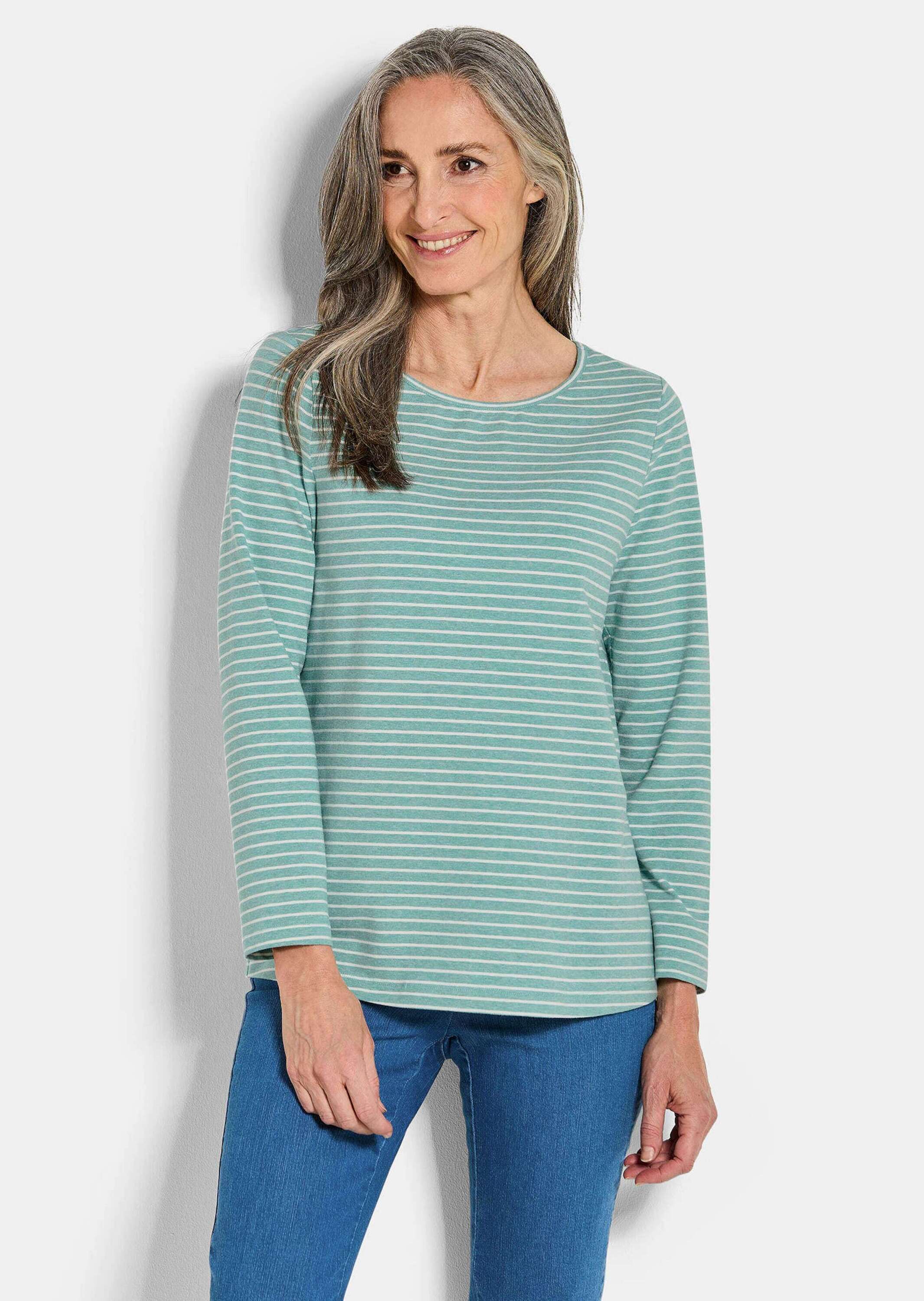 Thumbnail - GOLDNER Kurzarmshirt "Langarm 3er-Baumwollshirt-Set" U-Boot-Ausschnitt