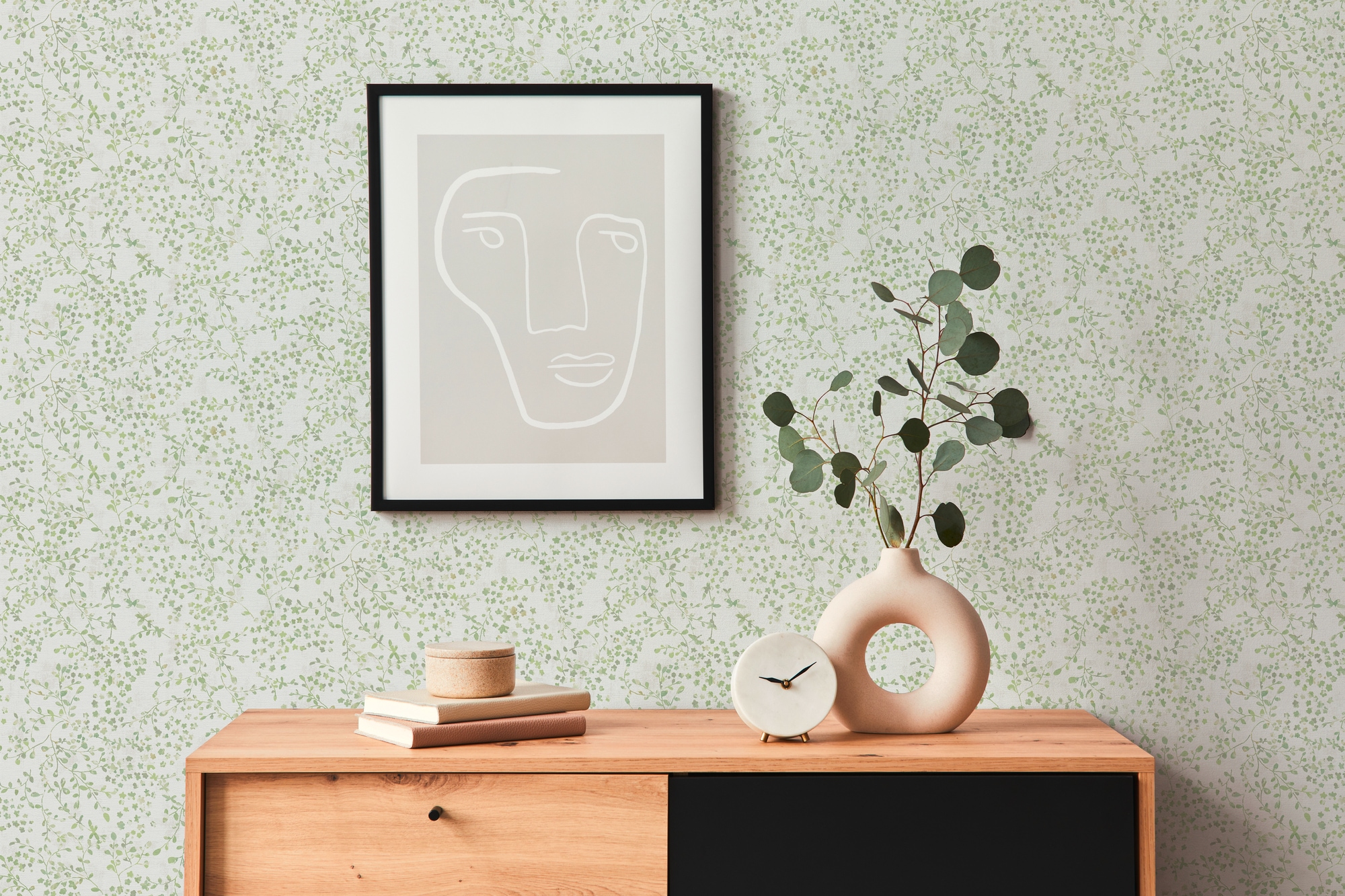 A.S. Création Vliestapete "PintWalls II florale Tapete Mustertapete Äste Blumen" matt strukturiert Vliestapete Blumenranke für Schlafzimmer Küche Wohnzimmer Floral Flur