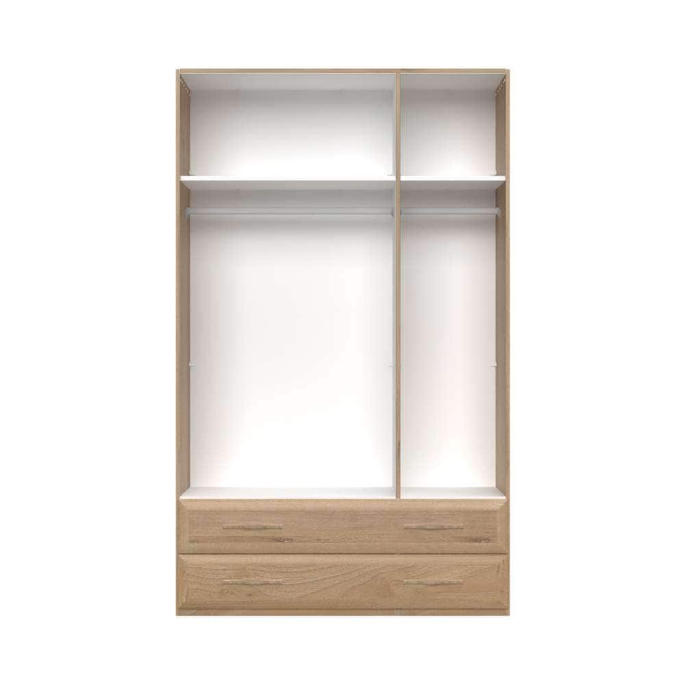 Home affaire Kleiderschrank »Gala, beige hochglänzend UV lackiert, kratzfest, FSC-zertifiziert«, (abgerundete Schubladen aus MDF im Holzdekor, soft-close), hoher Schrank (224cm), in den Breiten 92 und 137cm, Made in Europe