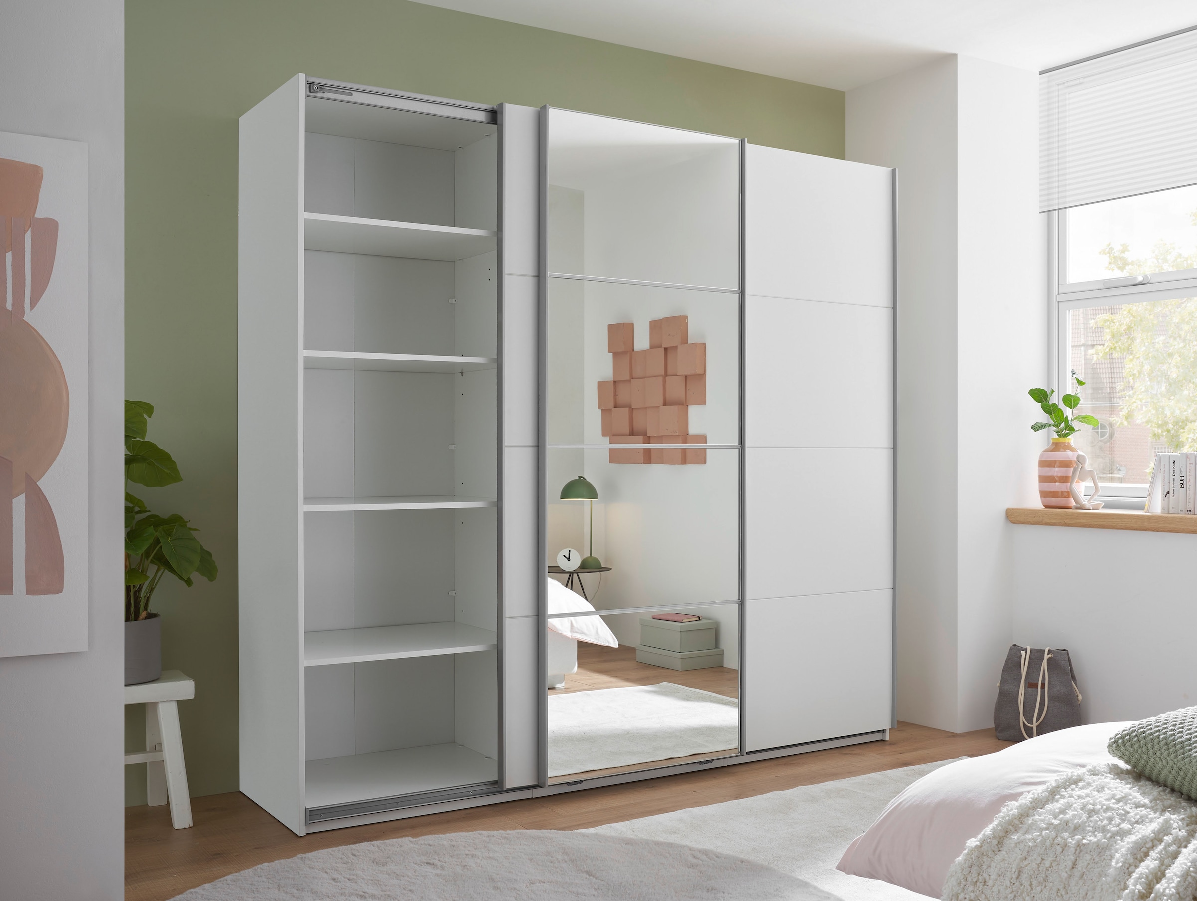 Schlafkontor Schwebetürenschrank »Carano Kleiderschrank, Schiebetürenschrank mit Spiegeltür«