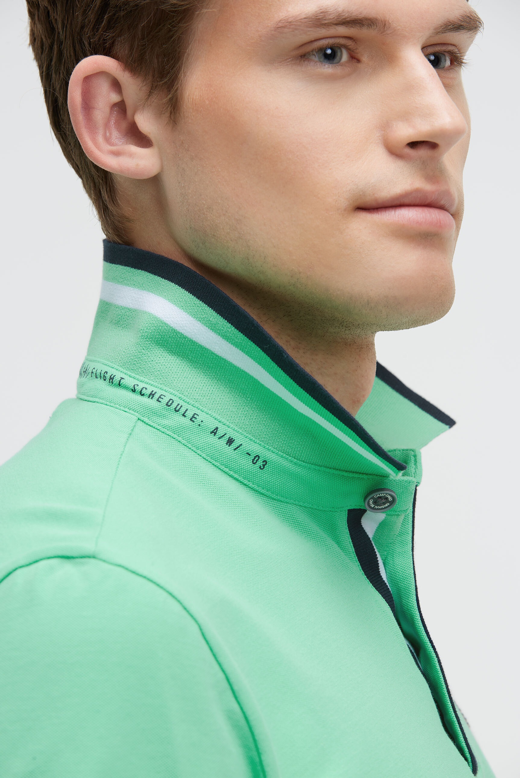 CAMP DAVID Poloshirt mit Kontrastnähten