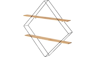 Wandregal »Geo«, Rautenform, 2 Ablagen