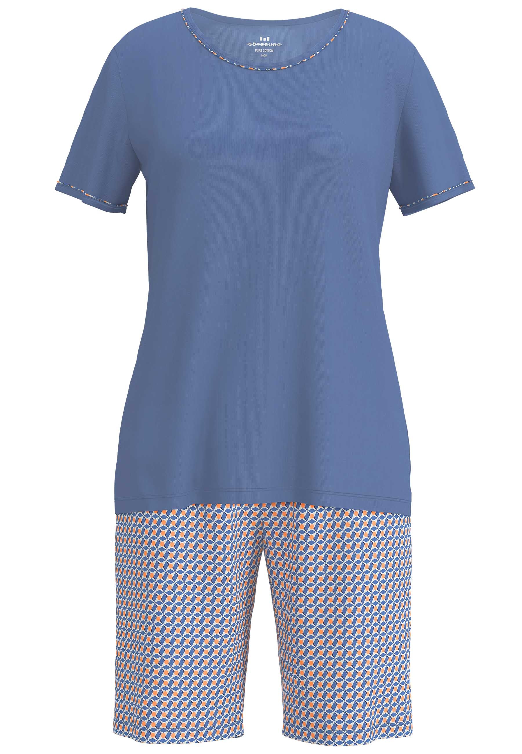 GÖTZBURG Shorty mit Muster, kurz, Rundhalsausschnitt, Baumwolle günstig online kaufen