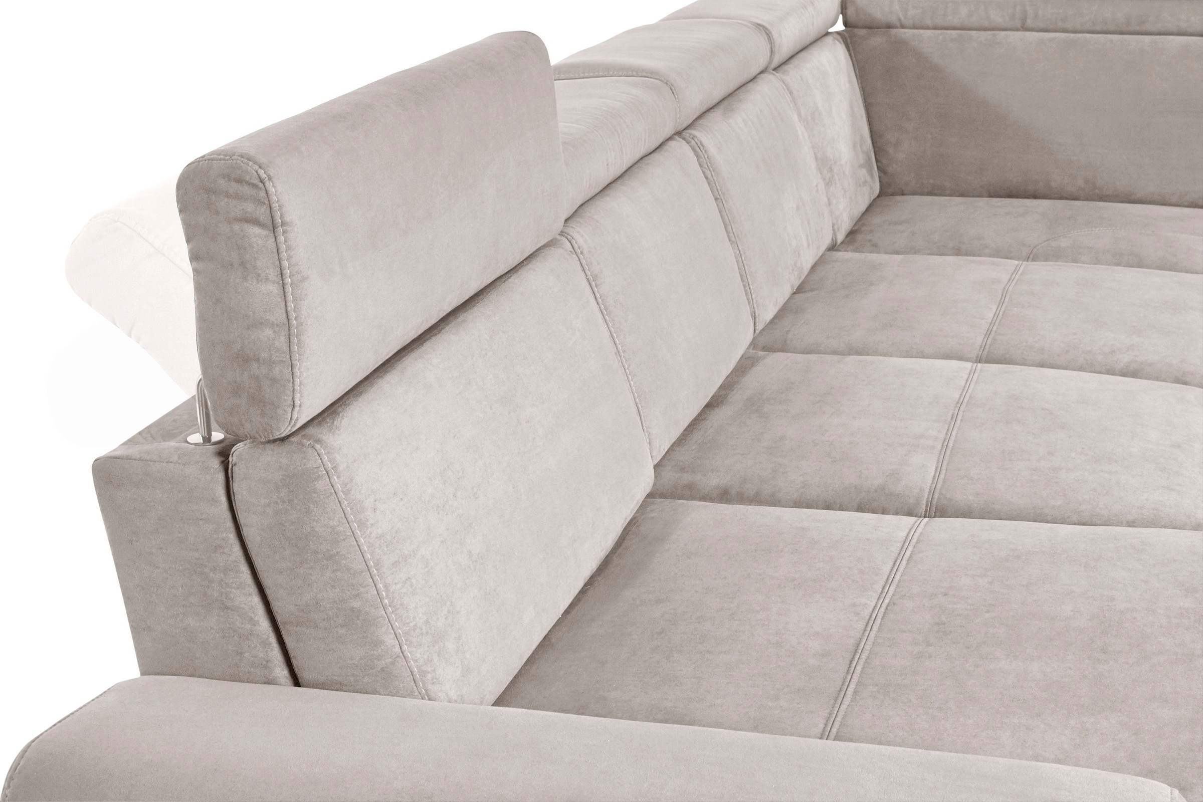 sit&more Wohnlandschaft »Gizeh U-Form«, 15 cm Fußhöhe, inklusive Sitztiefenverstellung und Kopfteilverstellung