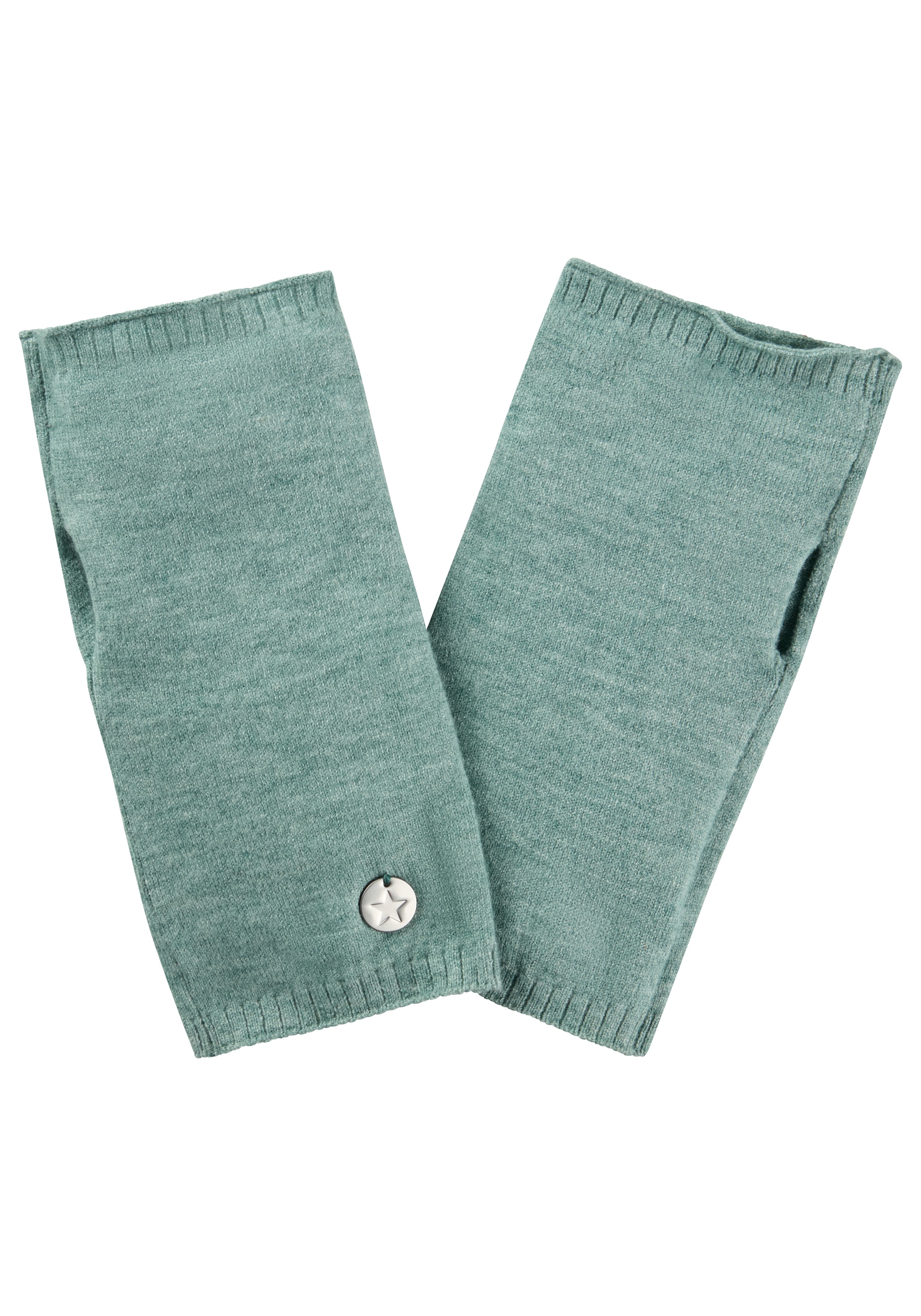 Laura Scott Armstulpen 2 Stk. aus kuscheligem Strick mit süßem Metall-Badge - NEW