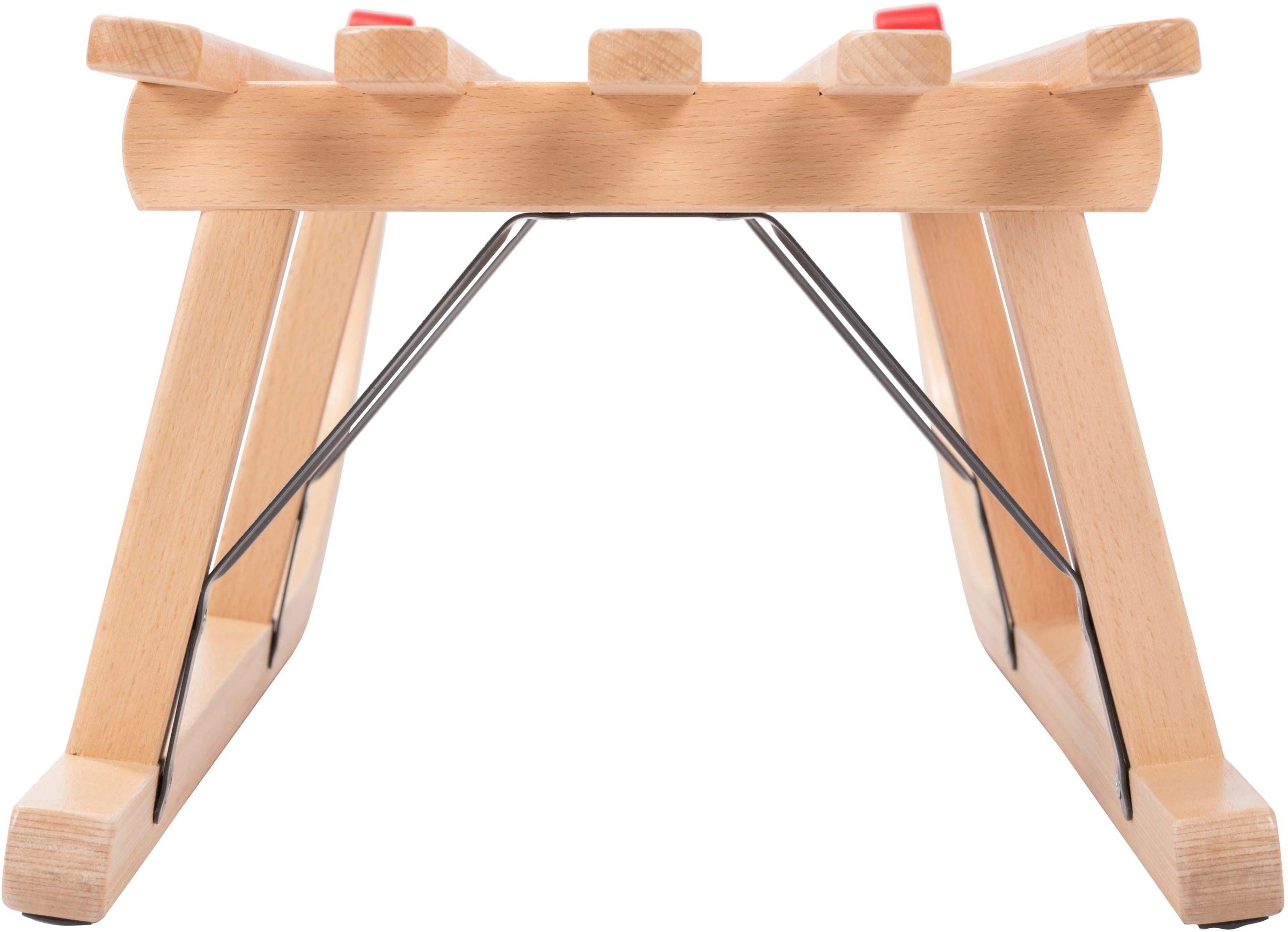 COLINT Davoser Schlitten »Davos Alpina Fun 100 mit Holz/Kunststofflehne und Leine«, (Set, 3 tlg.)