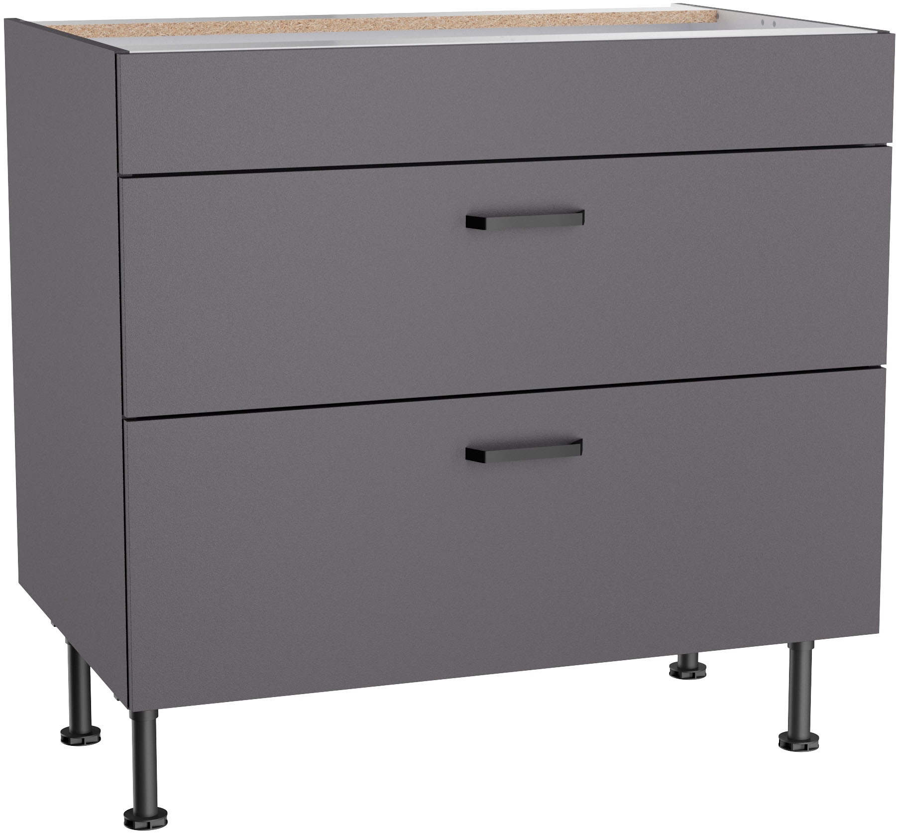 KOCHSTATION "KS-Paula" 90 cm breit, 87 cm hoch, 2 Auszüge für autarkes Einbaukochfeld