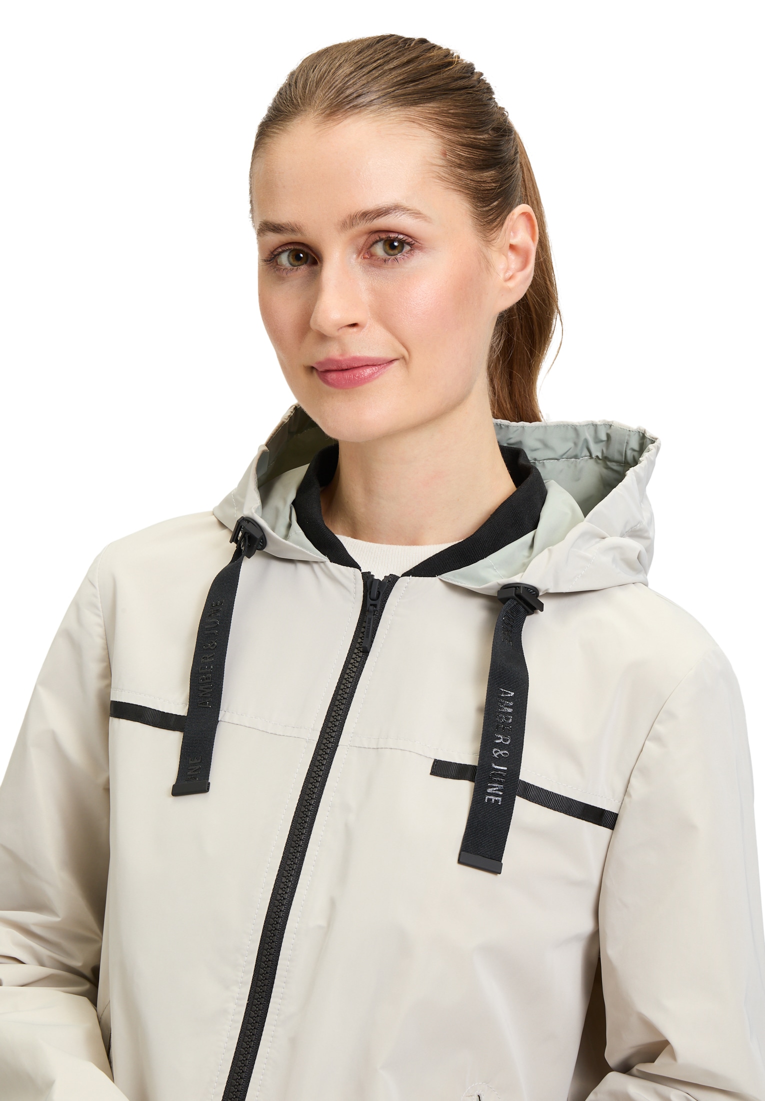Amber & June Sommerjacke »Amber & June Damen Sommerjacke mit Kapuze«, mit Kapuze