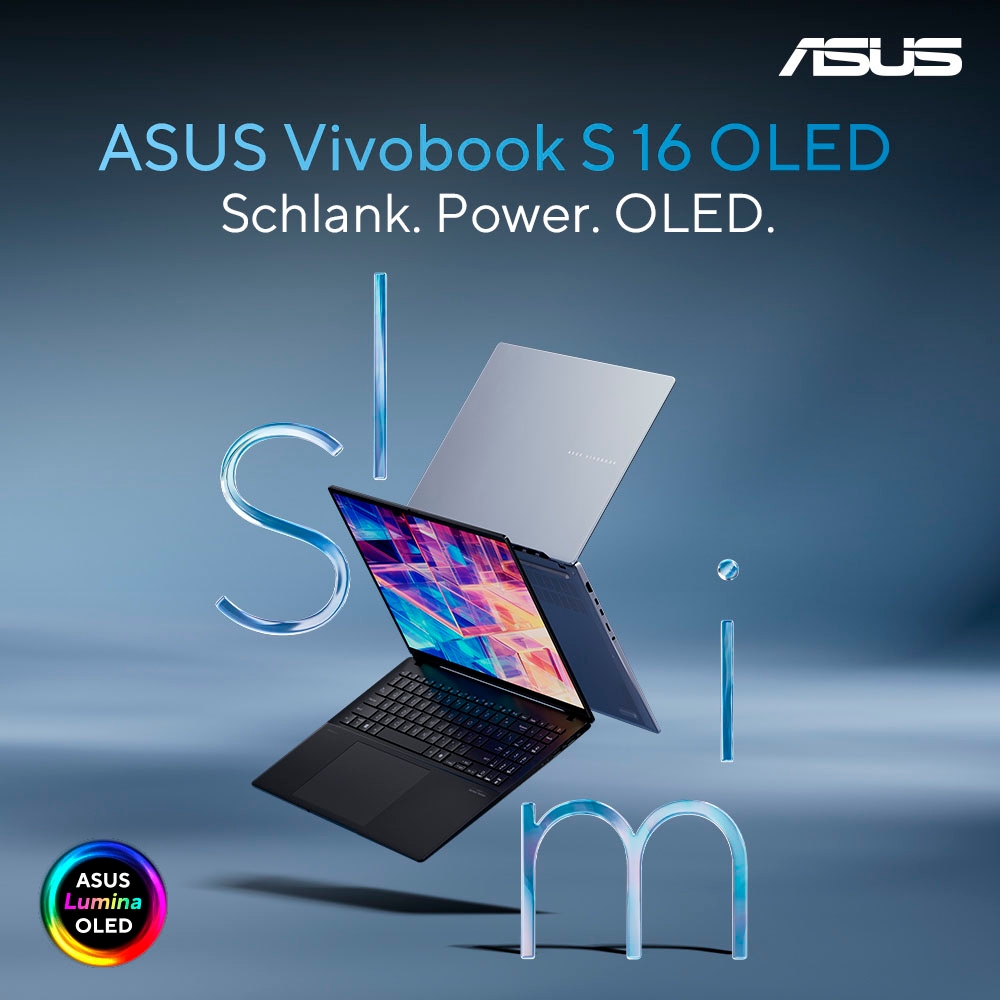 Asus Notebook »Vivobook S 16 OLED S5606MA-MX163X«, 40,6 cm, / 16 Zoll, Intel, Core Ultra 9, ARC, 1000 GB SSD