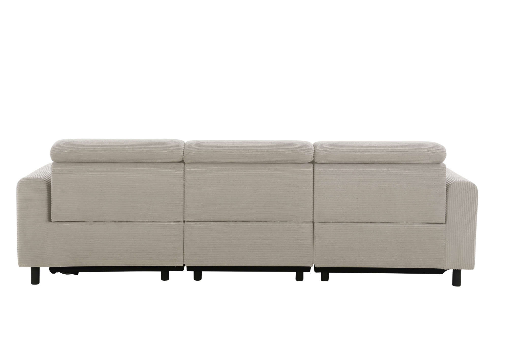 Home affaire Ecksofa »SKAANE in Cord, L-Form, 274 cm, manuelle u. elektrische Funktion,«, Kopfteilverstellung, Relax-und Liegefunktion, Federkernpolsterung