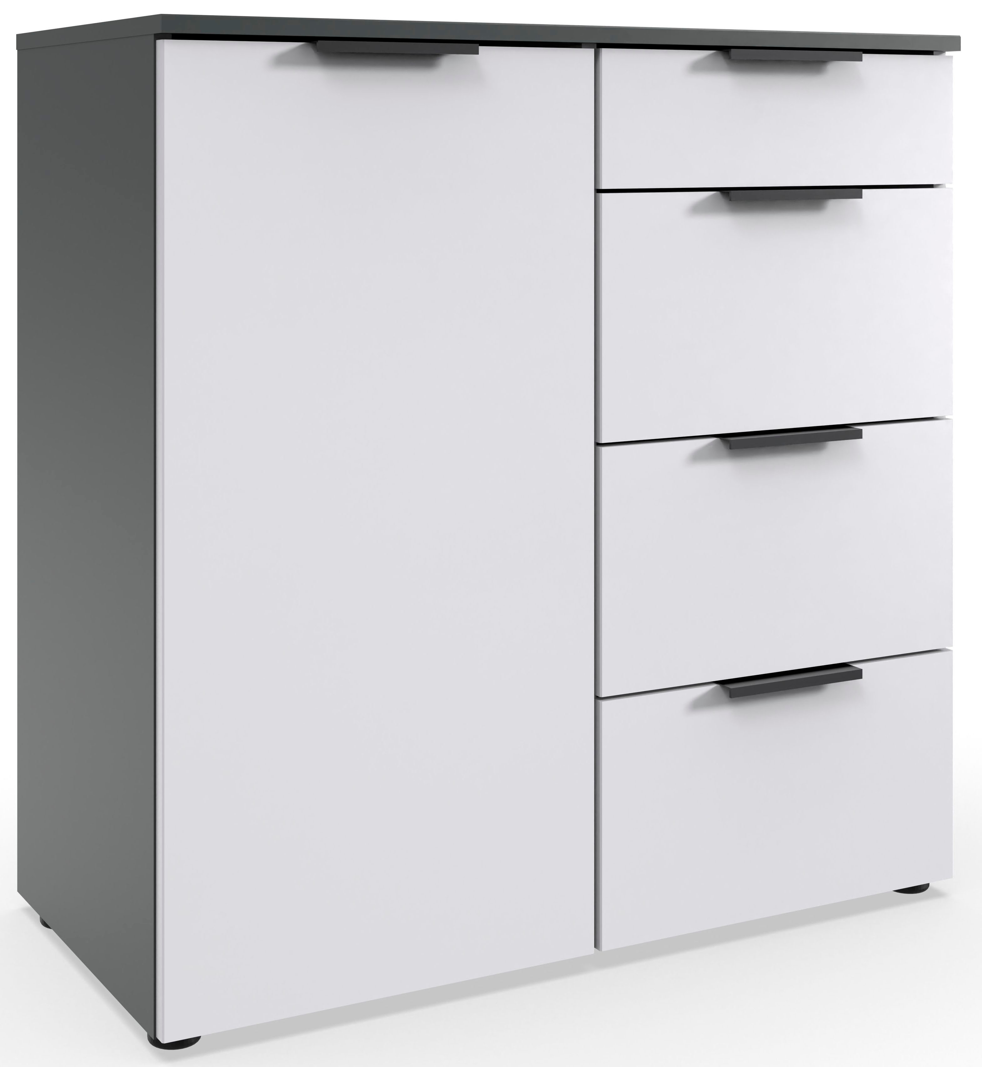 Wimex "Level by fresh to go" 1-türig mit 4 Schubladen, soft-close Funktion, 81cm breit, 84cm hoch