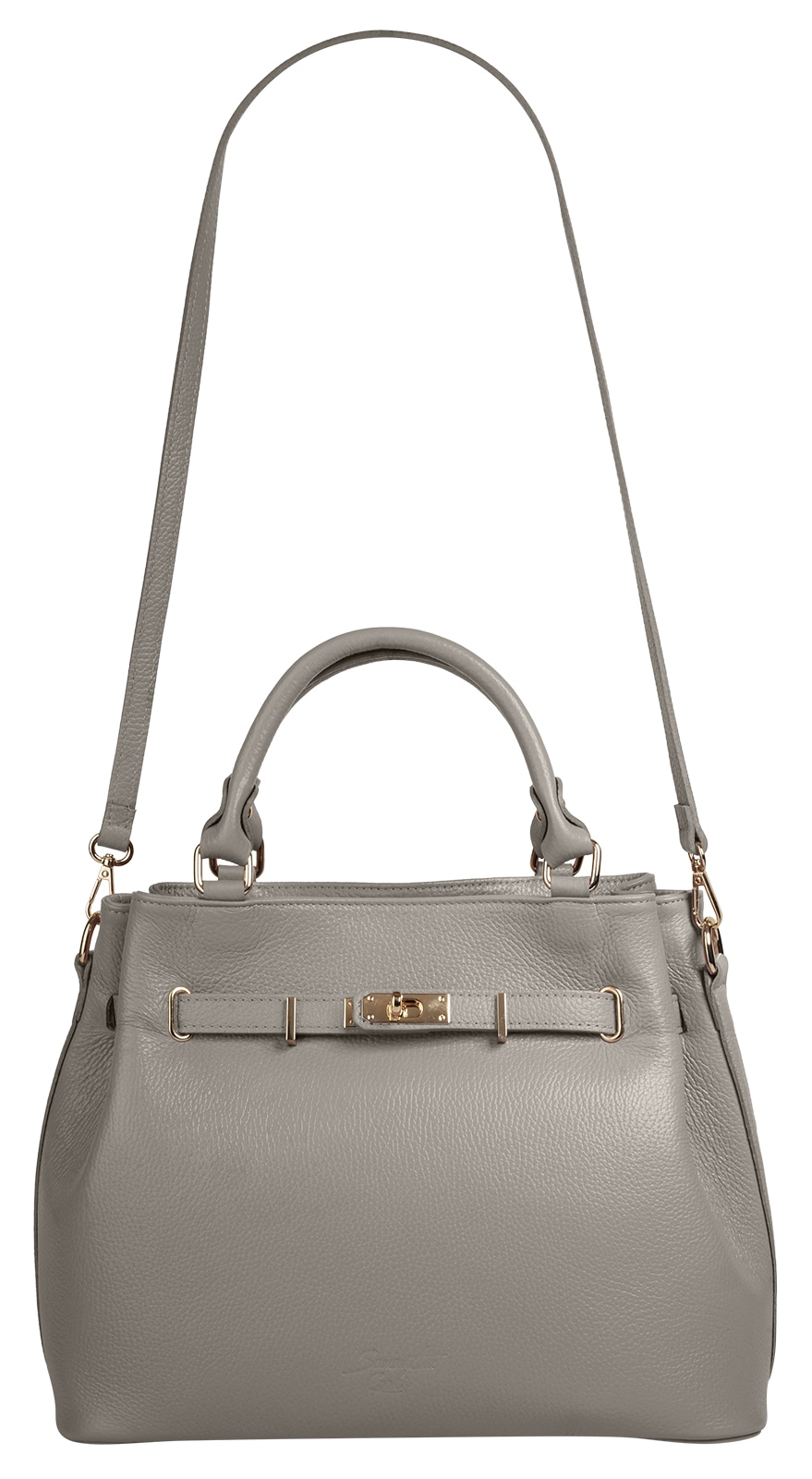 Samantha Look Henkeltasche, echt Leder, Made in Italy, geräumige Henkeltasche mit Smartphonefach