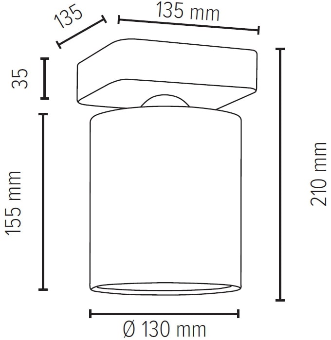SPOT Light Deckenleuchte »GENTLE«, 1 flammig, Leuchtmittel E27 | ohne Leuchtmittel, Leuchtenschirm aus wertigen Stoff, Echtes Beton - handgefertigt