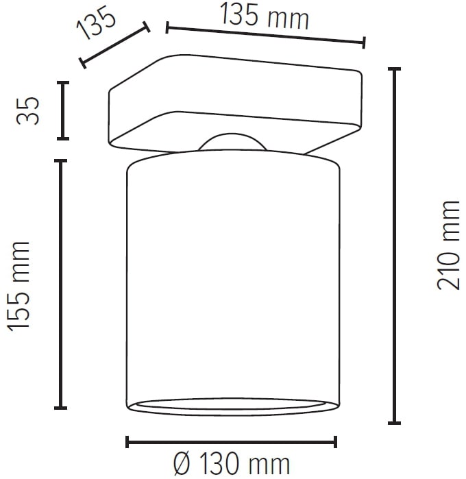 »GENTLE«, - BAUR 1 Leuchtenschirm Beton handgefertigt flammig-flammig, Friday aus Stoff, Light SPOT Black wertigen Deckenleuchte | Echtes