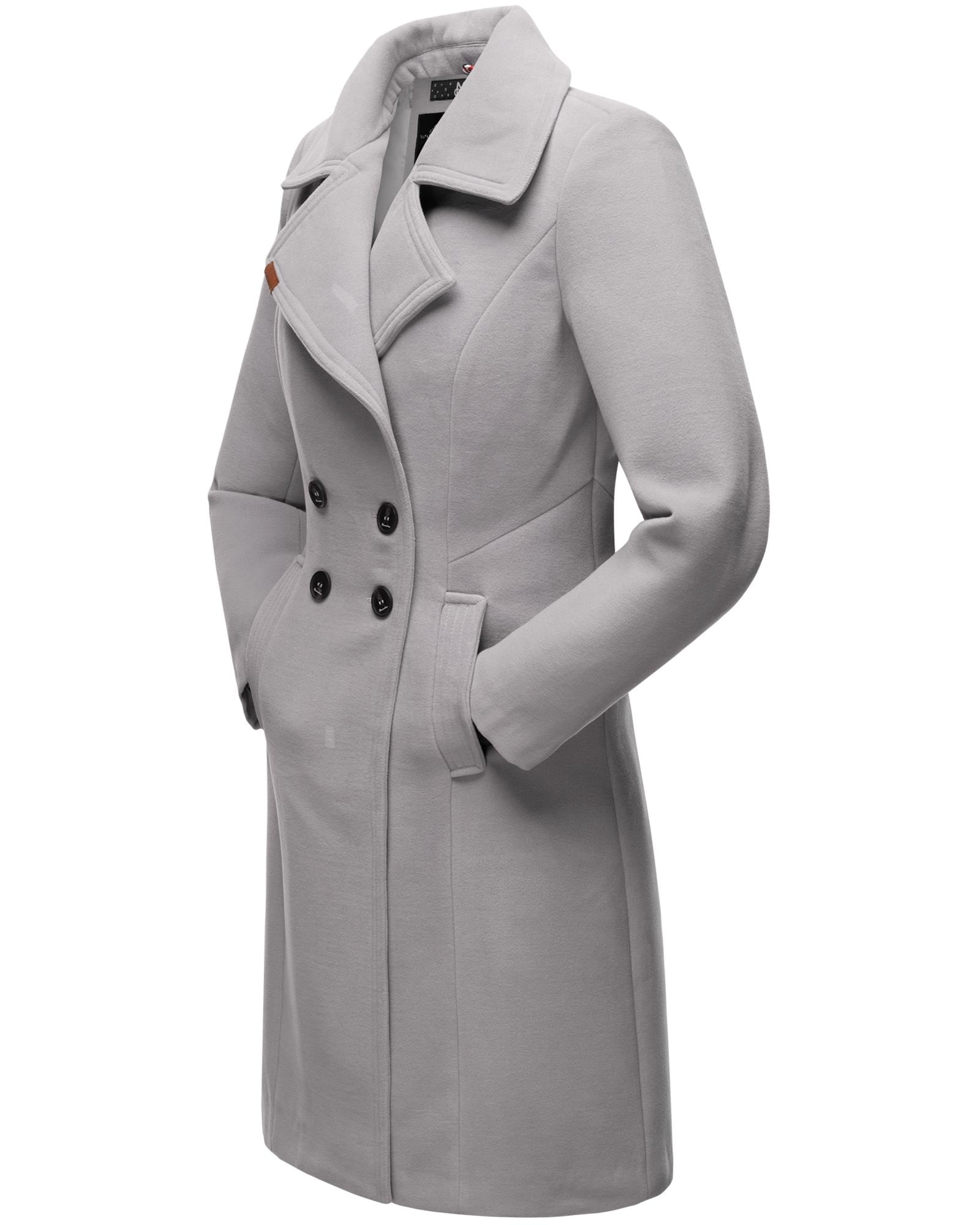 Navahoo Wintermantel »Wooly«, edler Damen Trenchcoat in Wollmantel-Optik