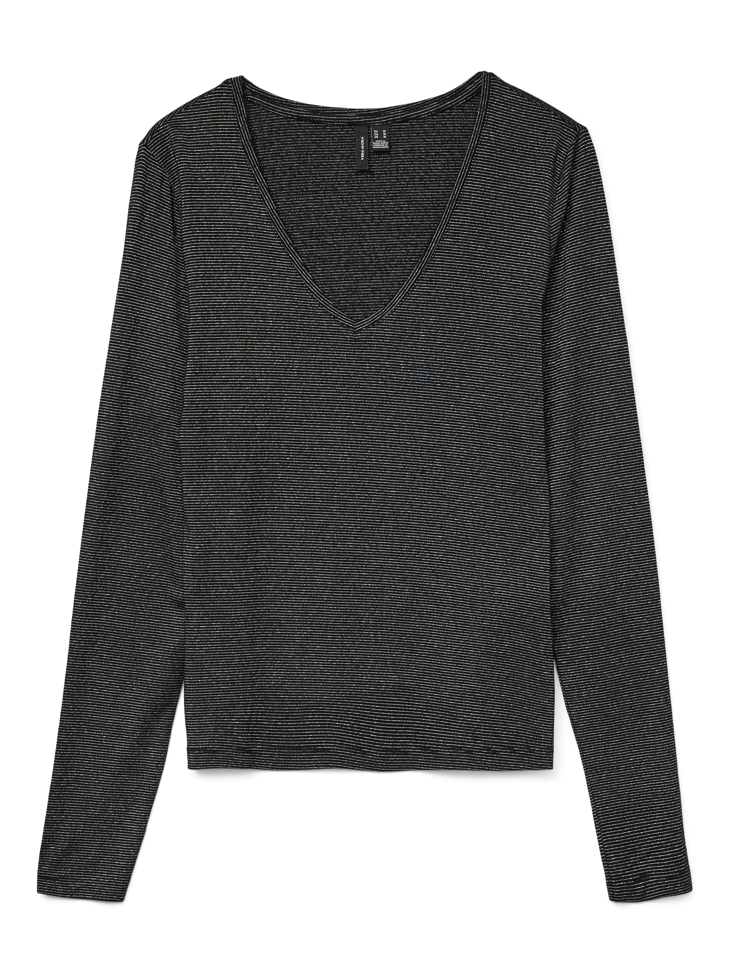 Vero Moda Langarmshirt "VMLAVA GLITTER LS V-NECK TOP STRIPE NOOS" günstig online kaufen