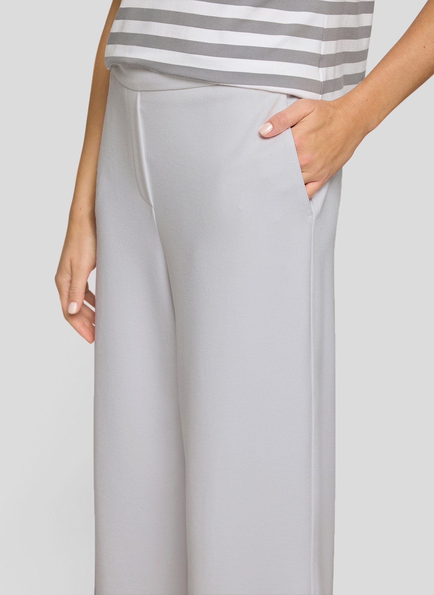 RABE Hose Damen Jerseyhose Hellgrau Gr. 46 3