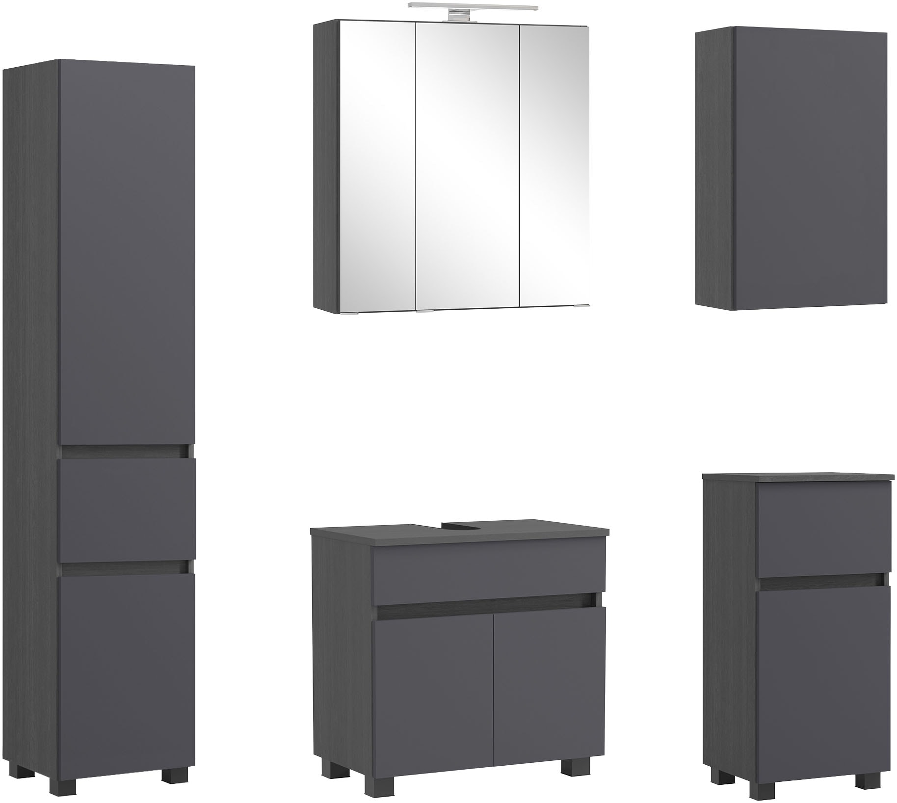 OTTO home Badmöbel-Set "BOZEN, 5-tlg. Unterbecken-Set - Seitenschrank"