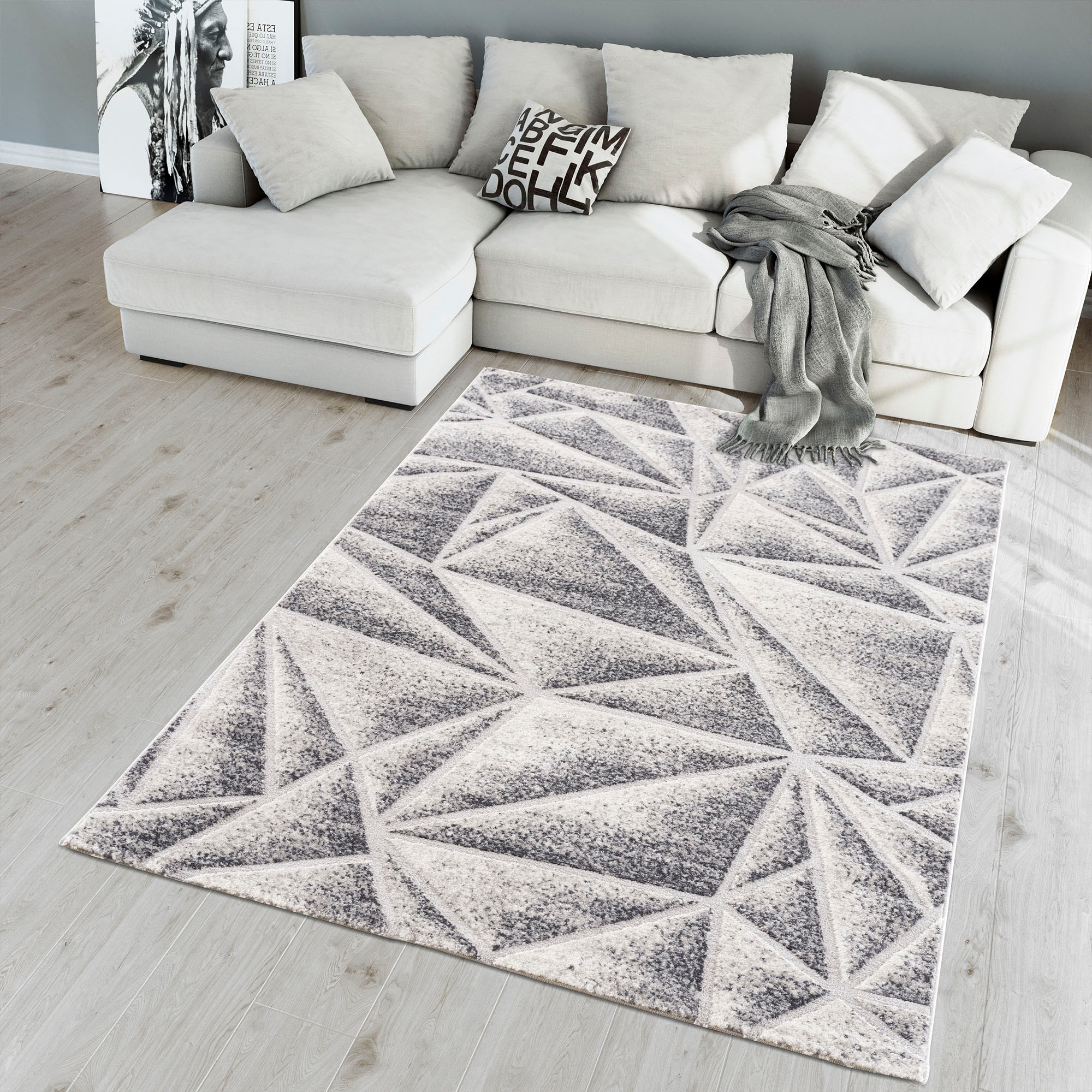 Sanat Teppich »Evra 7004«, rechteckig, 22 mm Höhe, Wohnzimmer, Kurzflor, modern, Läufer