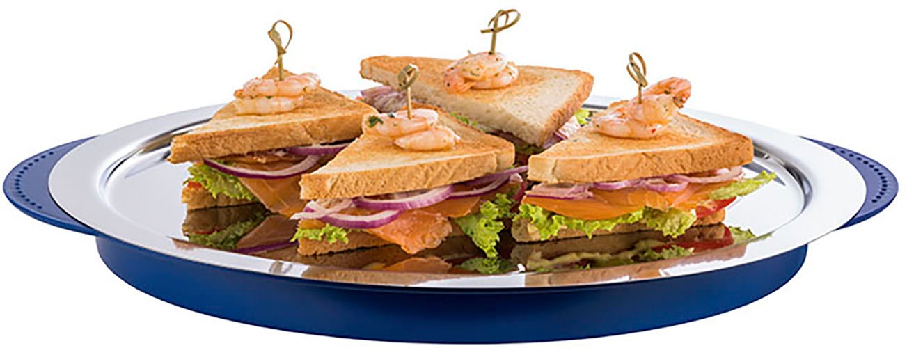 Thumbnail - APS Kuchenplatte "Thermo Tablett Set" Ø 34 cm, Kühlfunktion durch 2 Kühlakkus