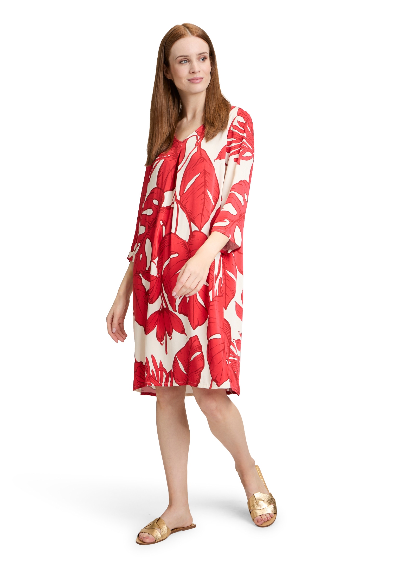 Betty Barclay Sommerkleid »Betty Barclay Sommerkleid mit V-Ausschnitt«, Form