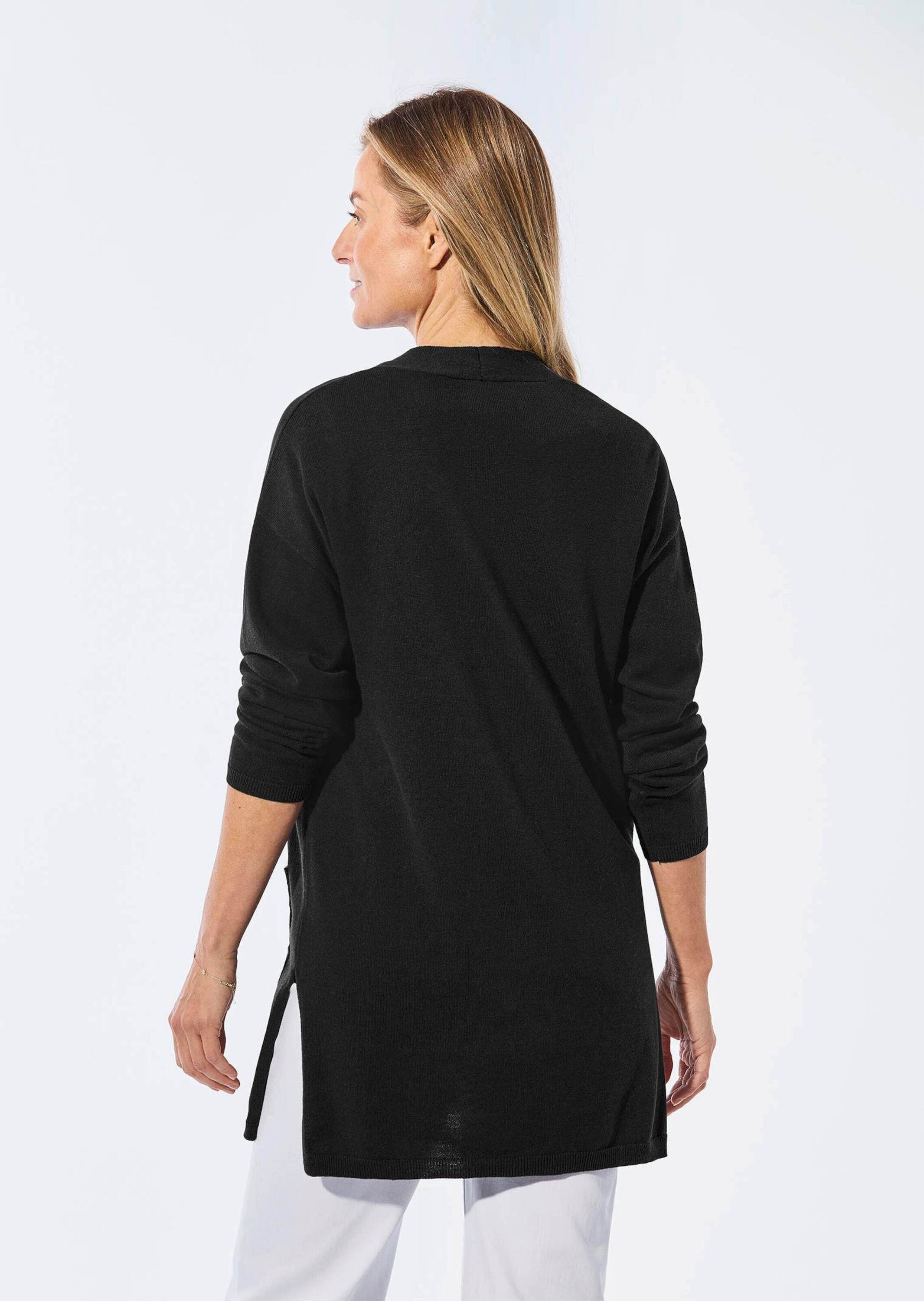 GOLDNER Strickjacke »Longstrickjacke Longstrickjacke mit aufgesetzten Taschen«