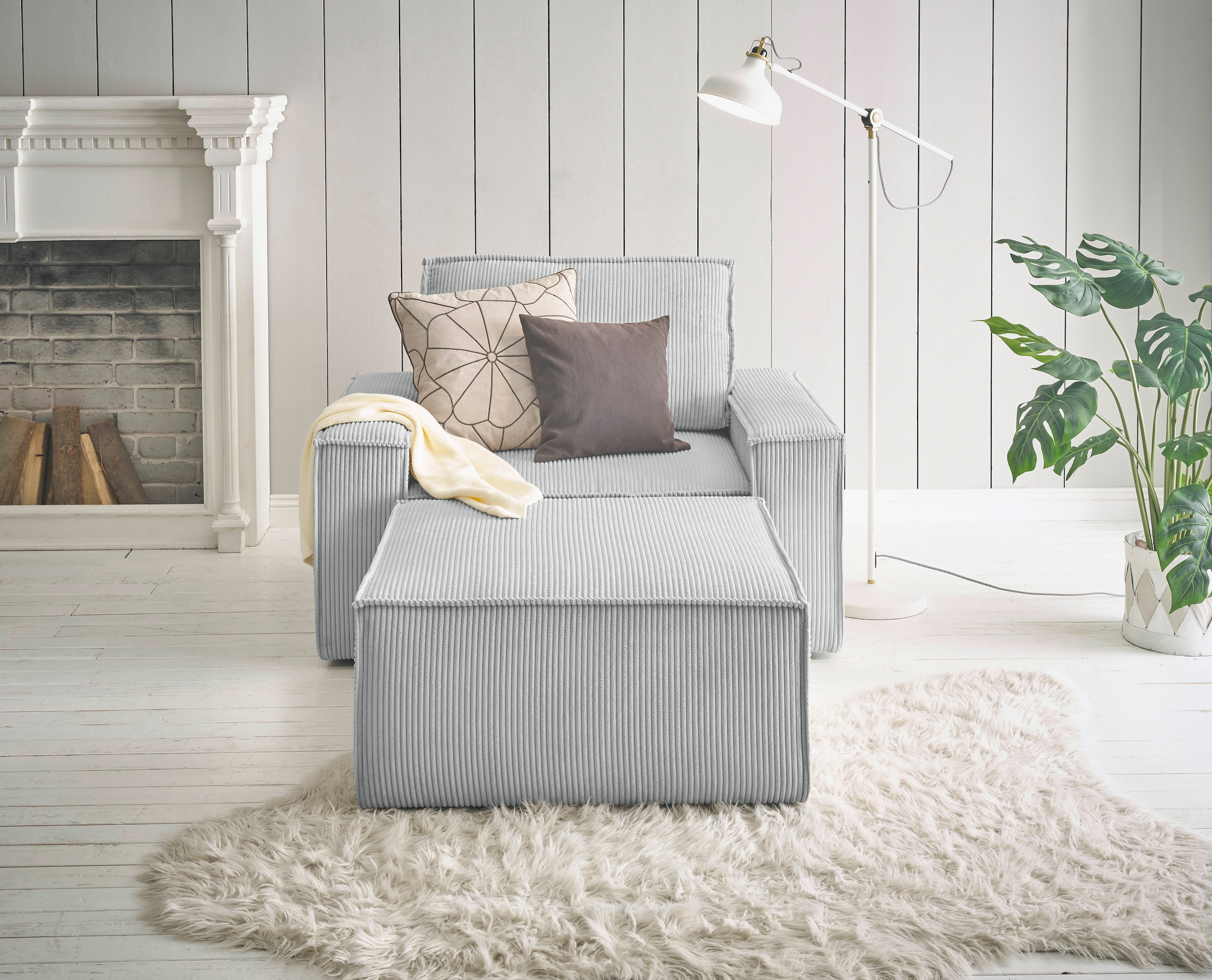 Home affaire Sessel »SHERWOOD« Loveseat und Hocker im Set, passend zur Polster-Serie SHERWOOD